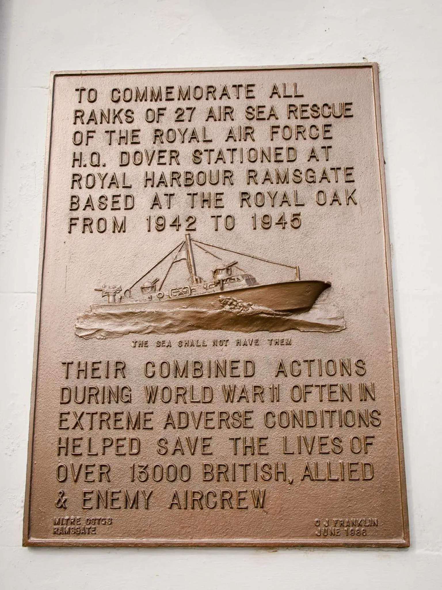 Certificate/Award in The Royal Oak Hotel