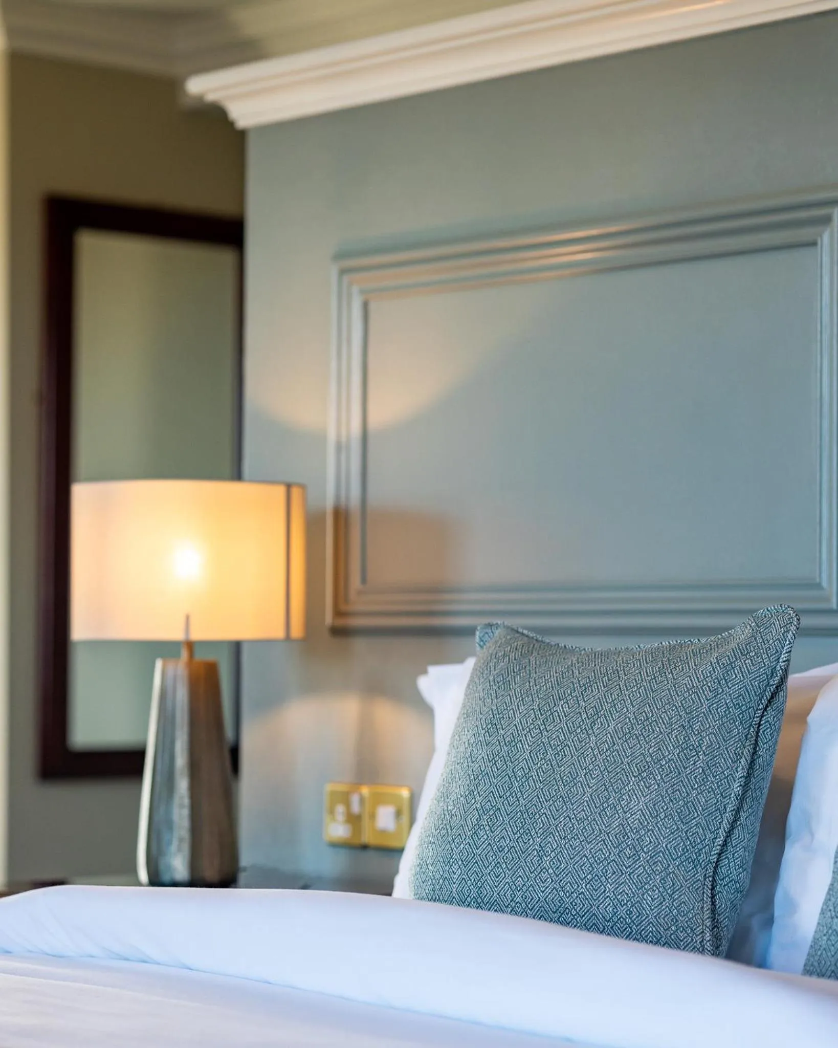 Decorative detail, Bed in Bracken Court Hotel
