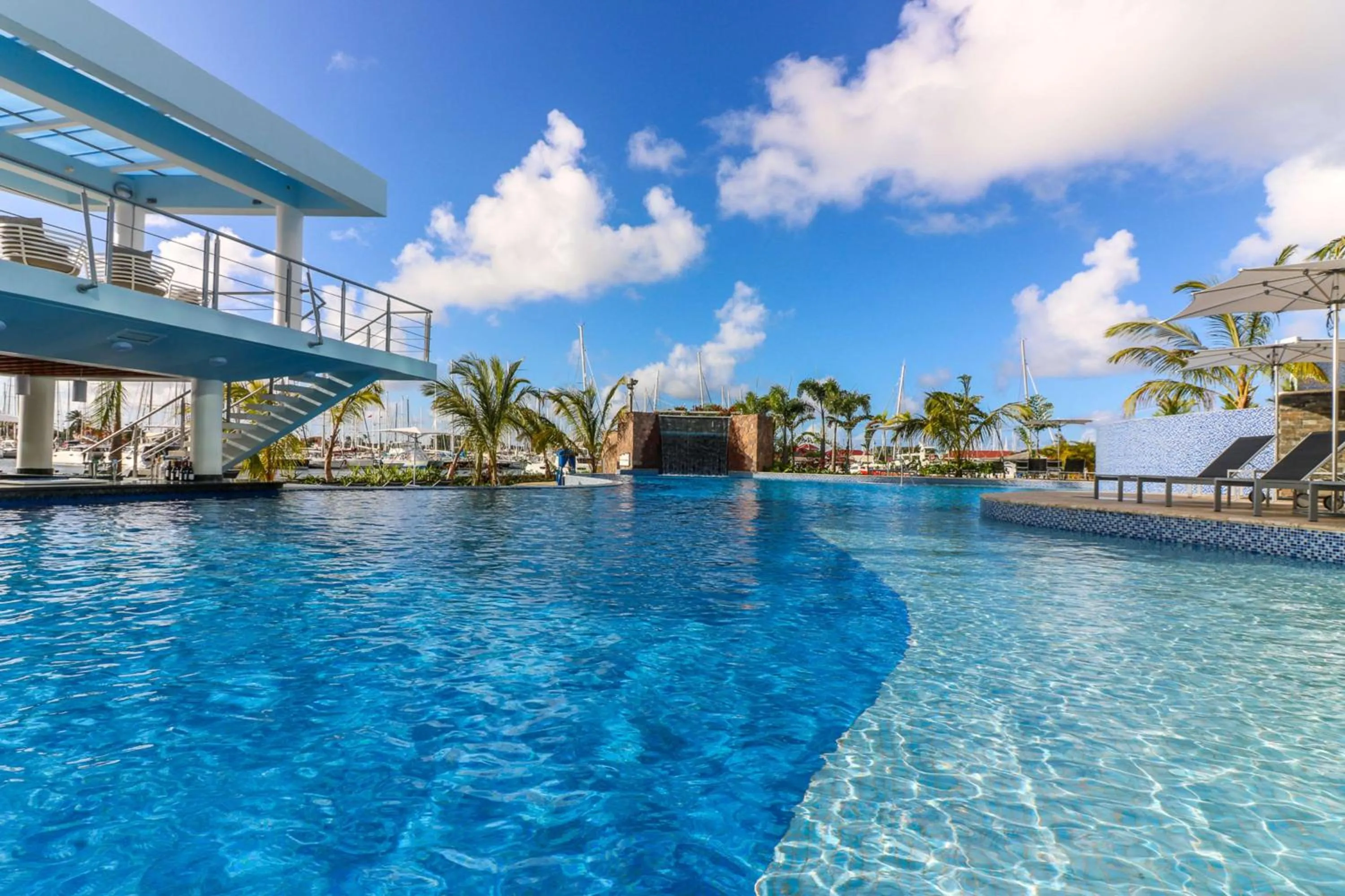 Pool view in Harbor Club St Lucia, Curio Collection by Hilton