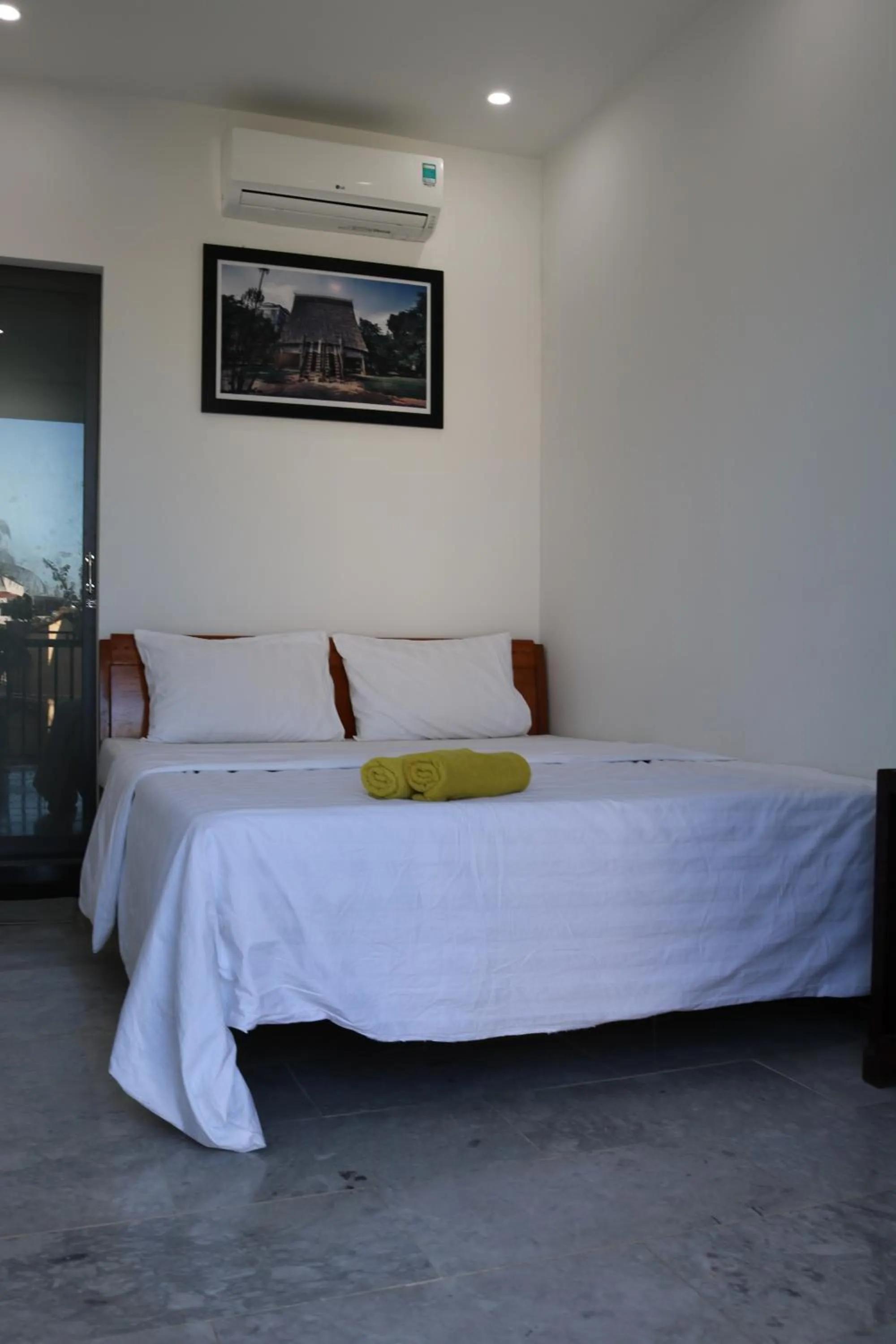 Bed in Green garden house