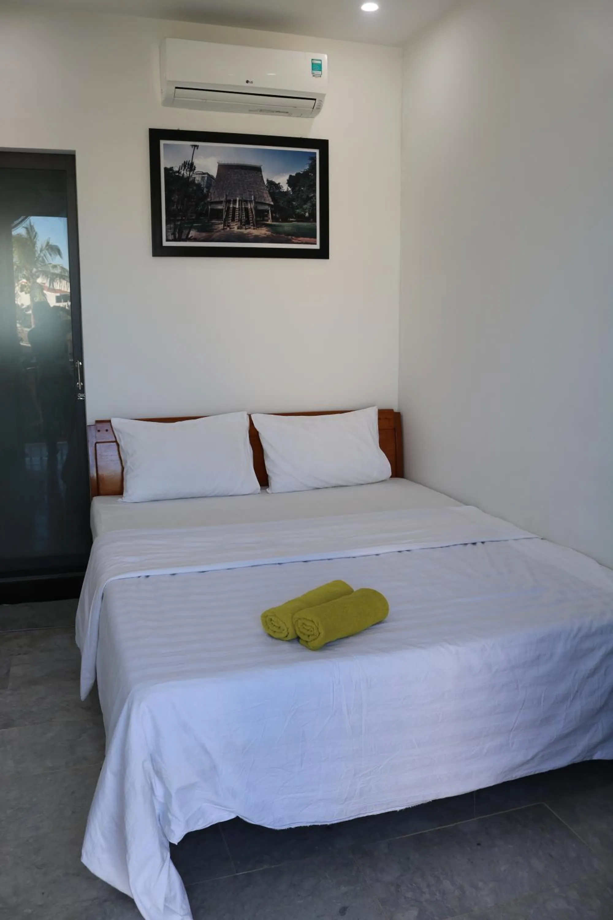 Bed in Green garden house