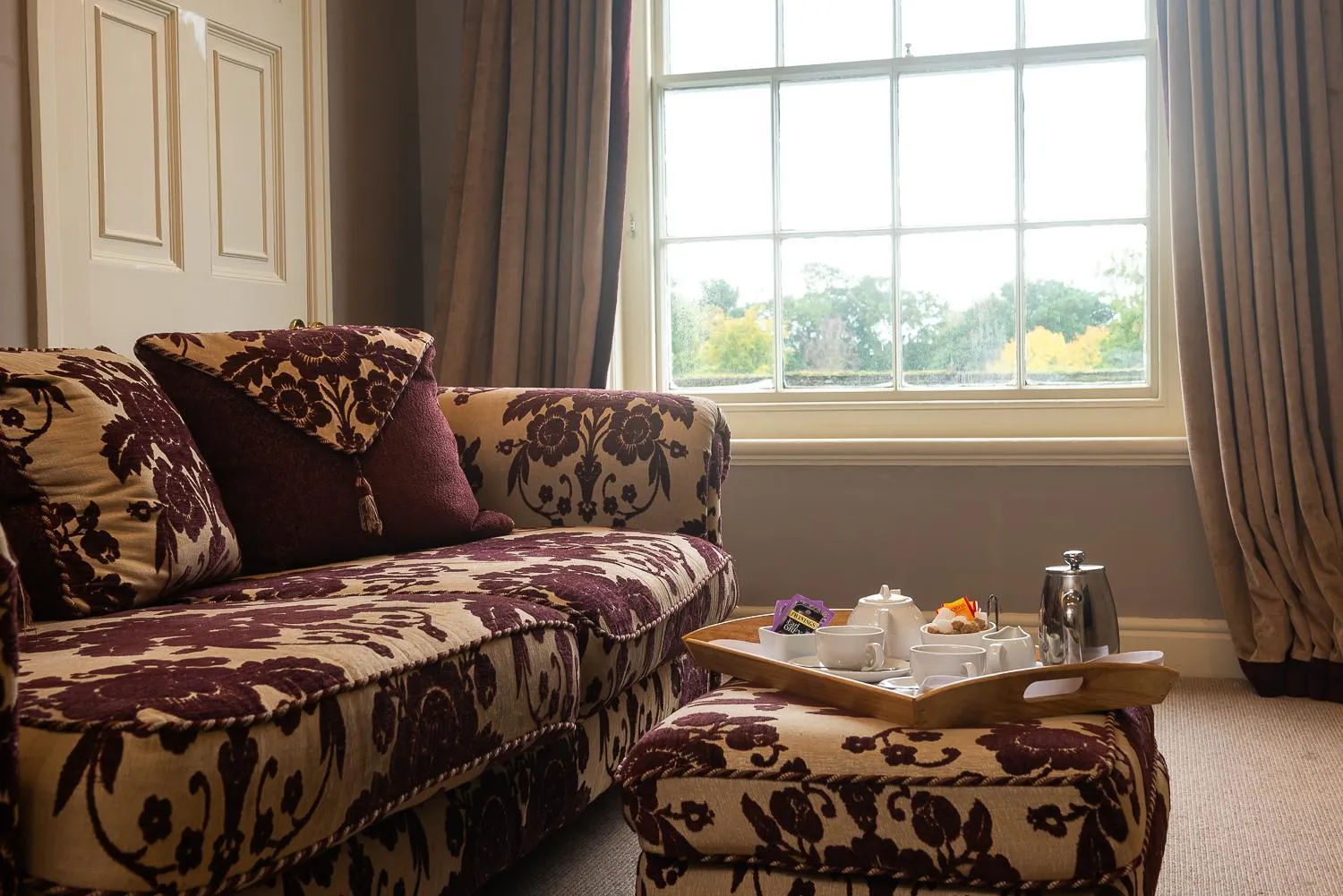 Seating area in Rowton Hall Hotel and Spa