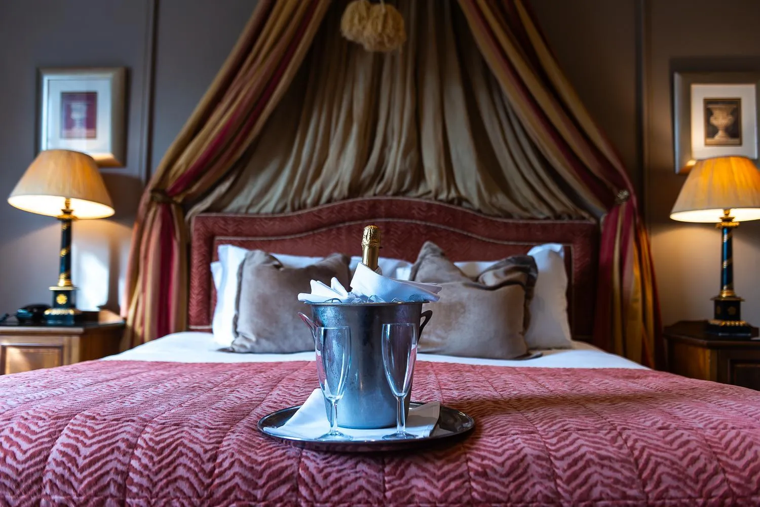 Bed in Rowton Hall Hotel and Spa