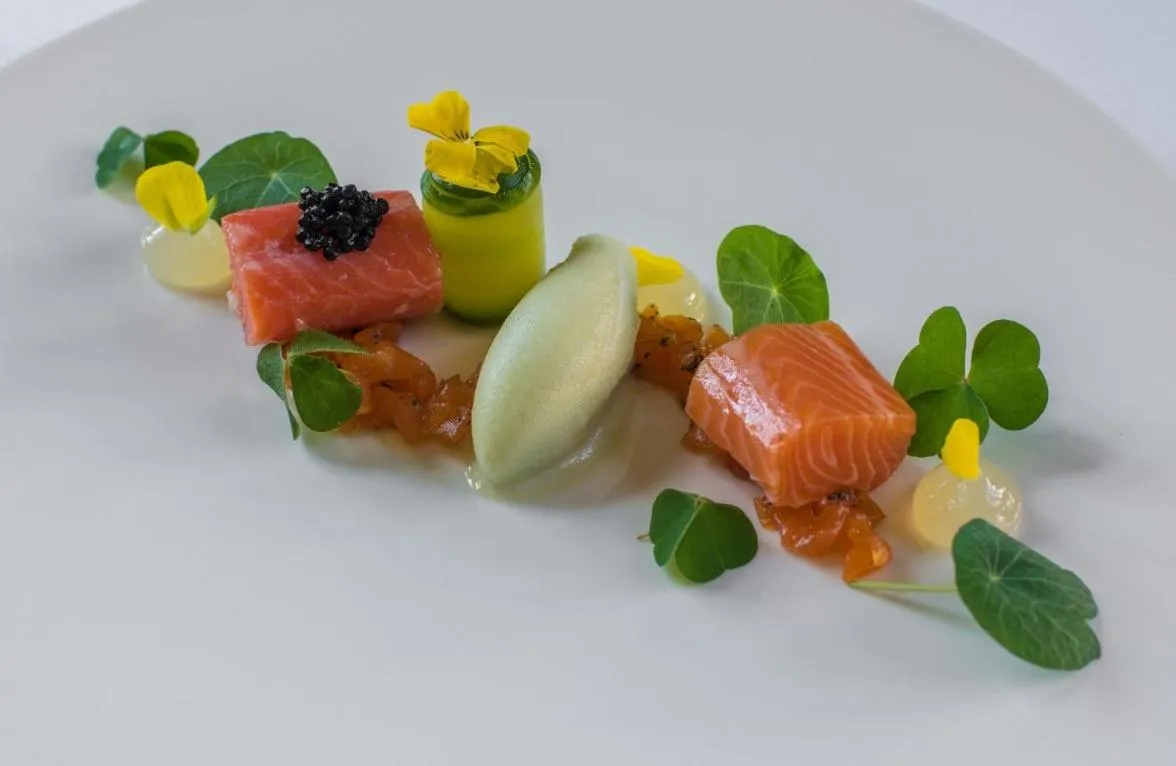 Food close-up in Rushton Hall Hotel and Spa