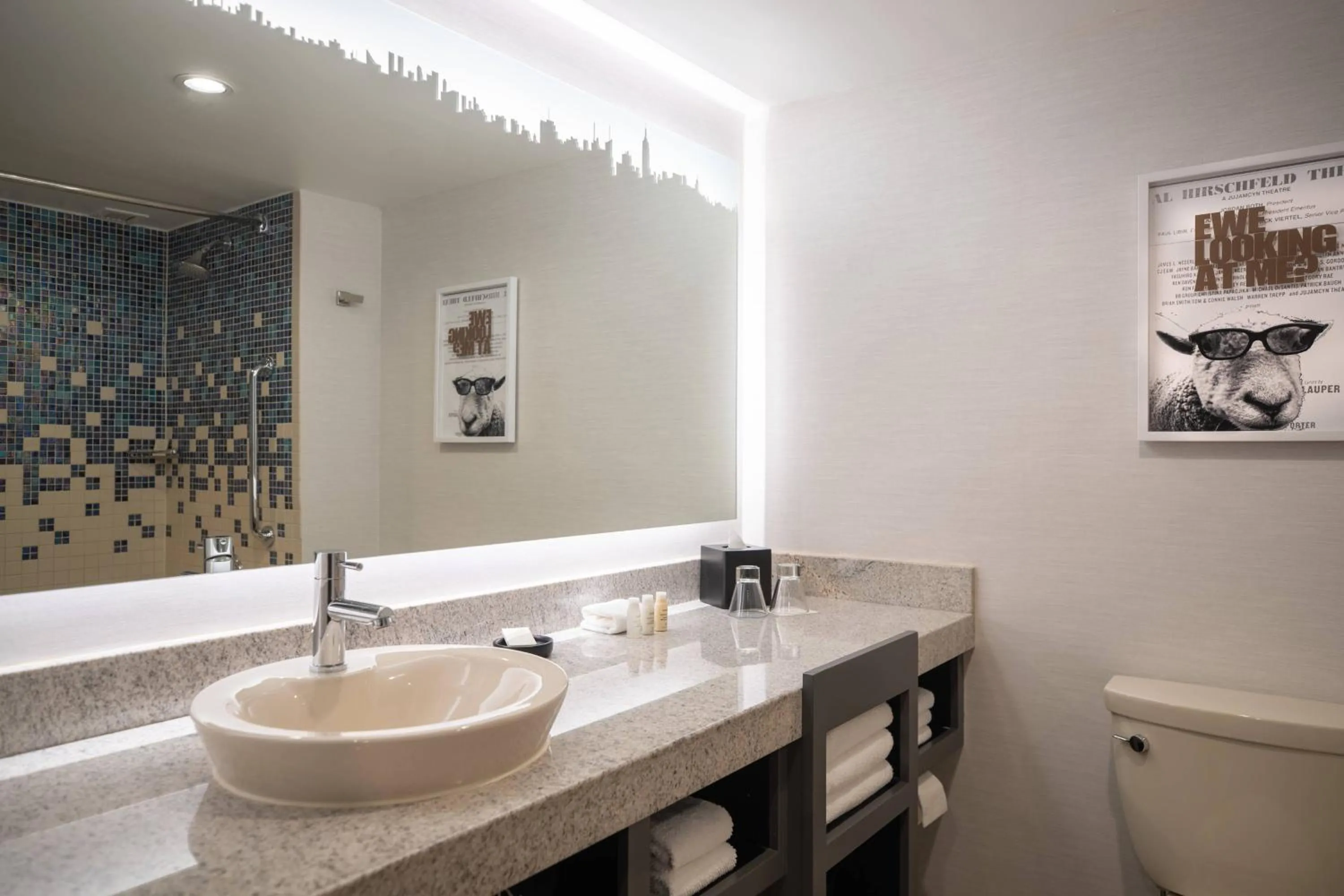 Bathroom in Renaissance New York Times Square by Marriott