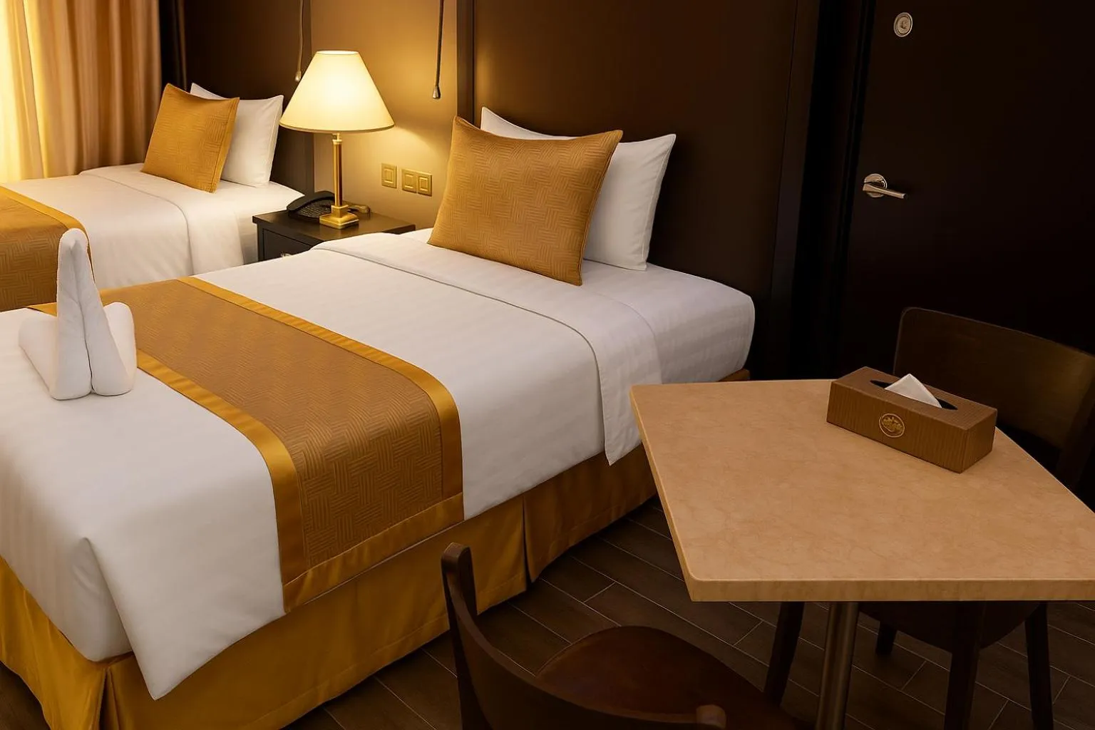 Bed in Aljamal Hotel