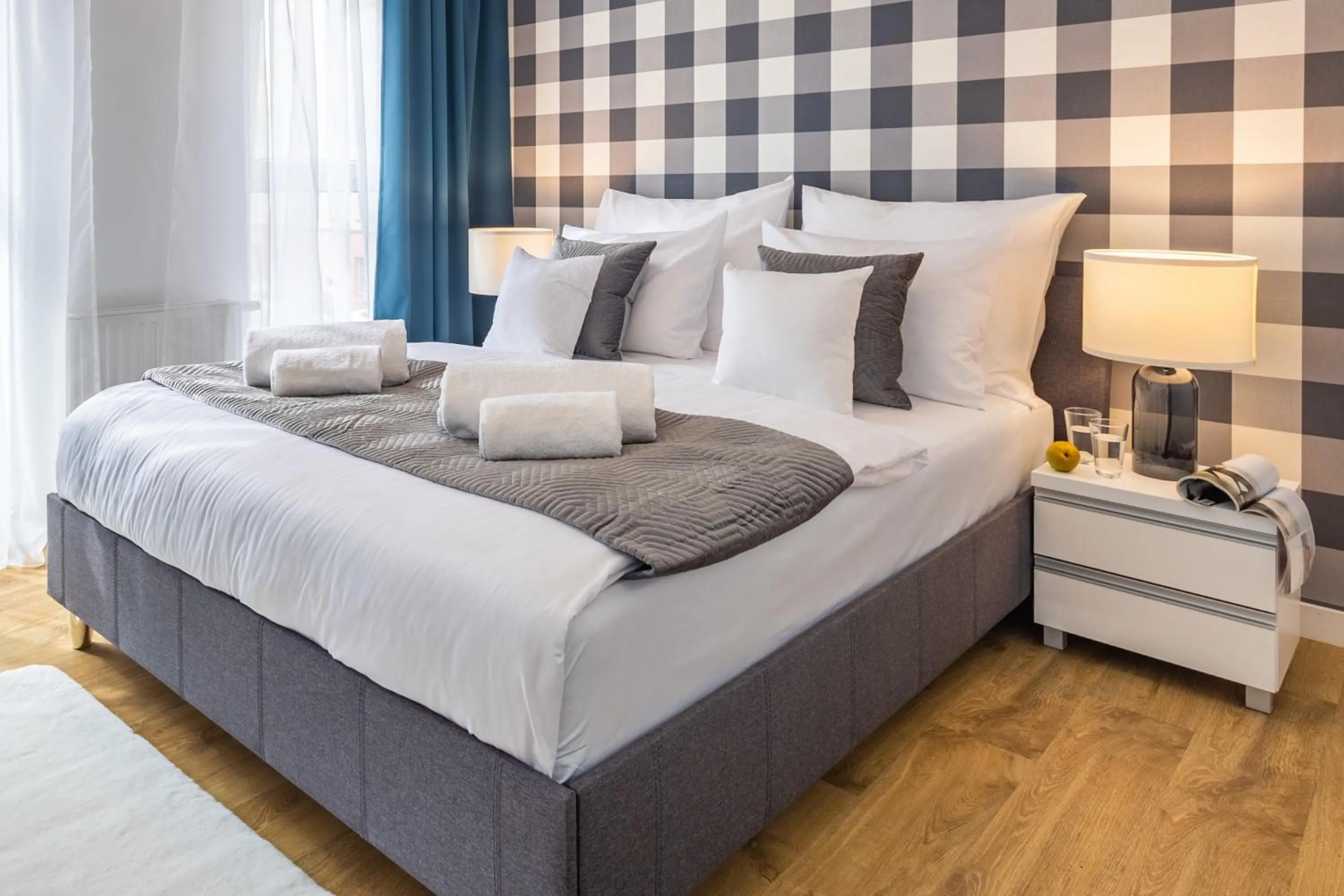 Bed in Apartment Dąbrowskiego by The Railway Station Wroclaw