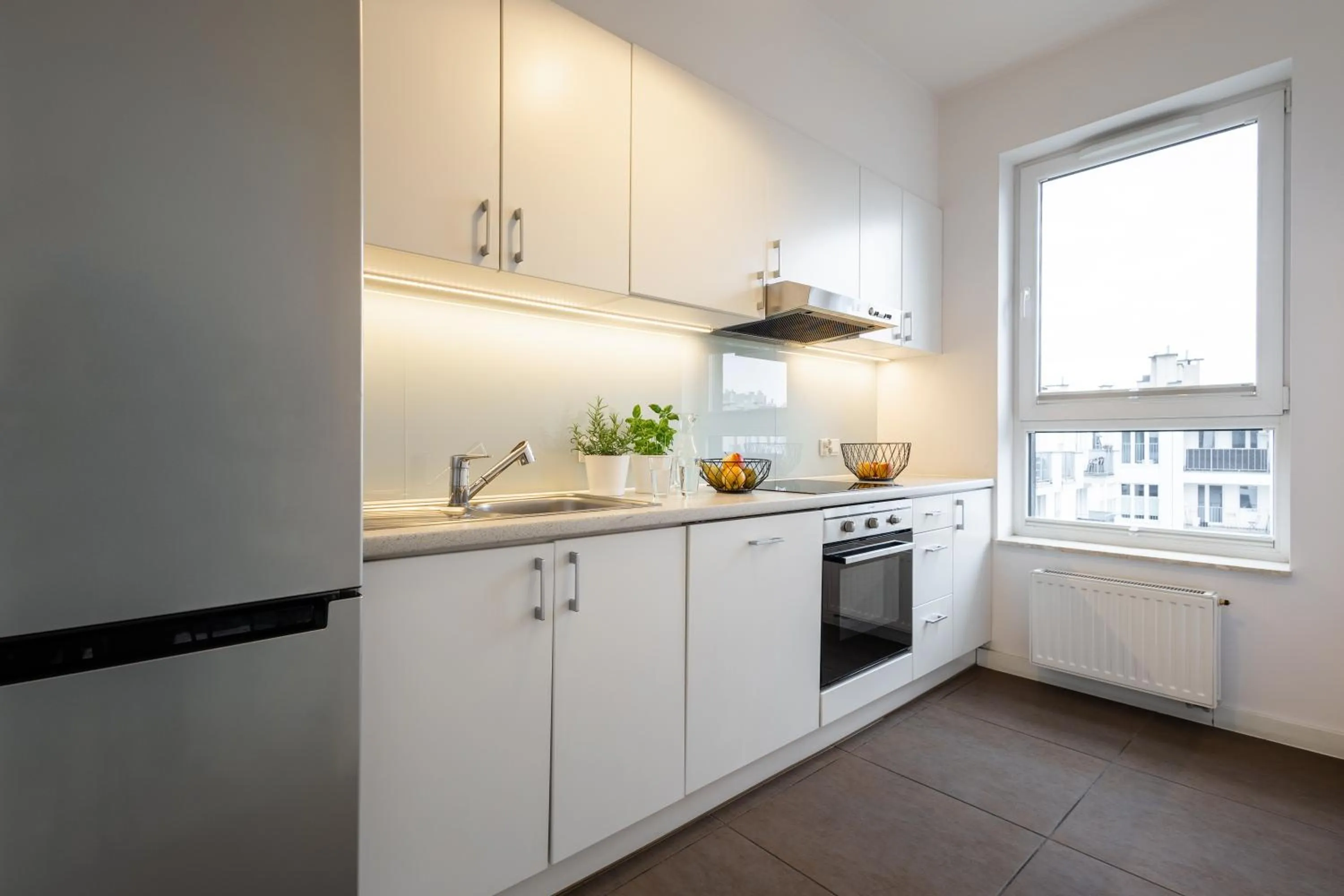 Kitchen or kitchenette in Apartment Dąbrowskiego by The Railway Station Wroclaw