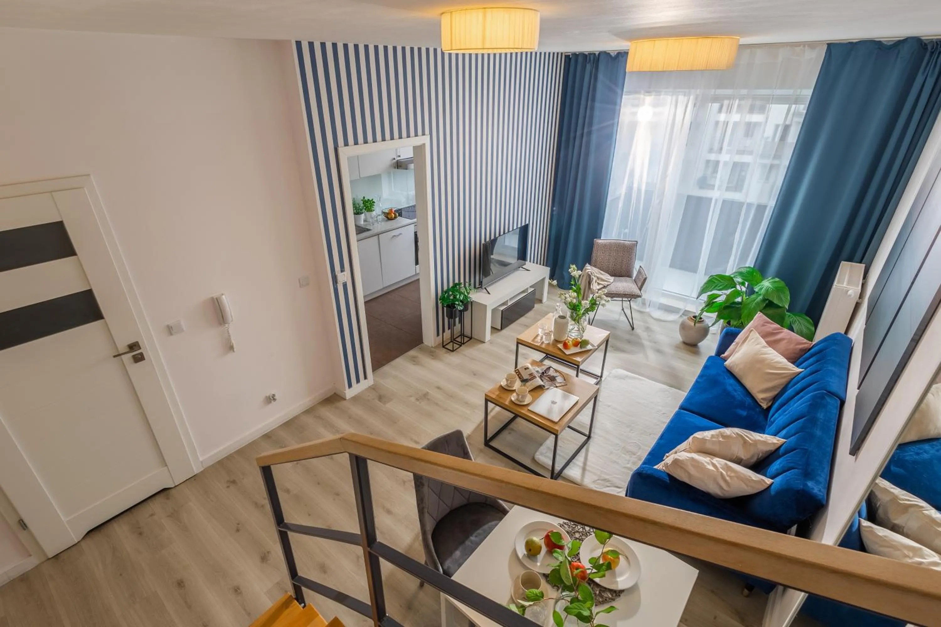 Living room in Apartment Dąbrowskiego by The Railway Station Wroclaw