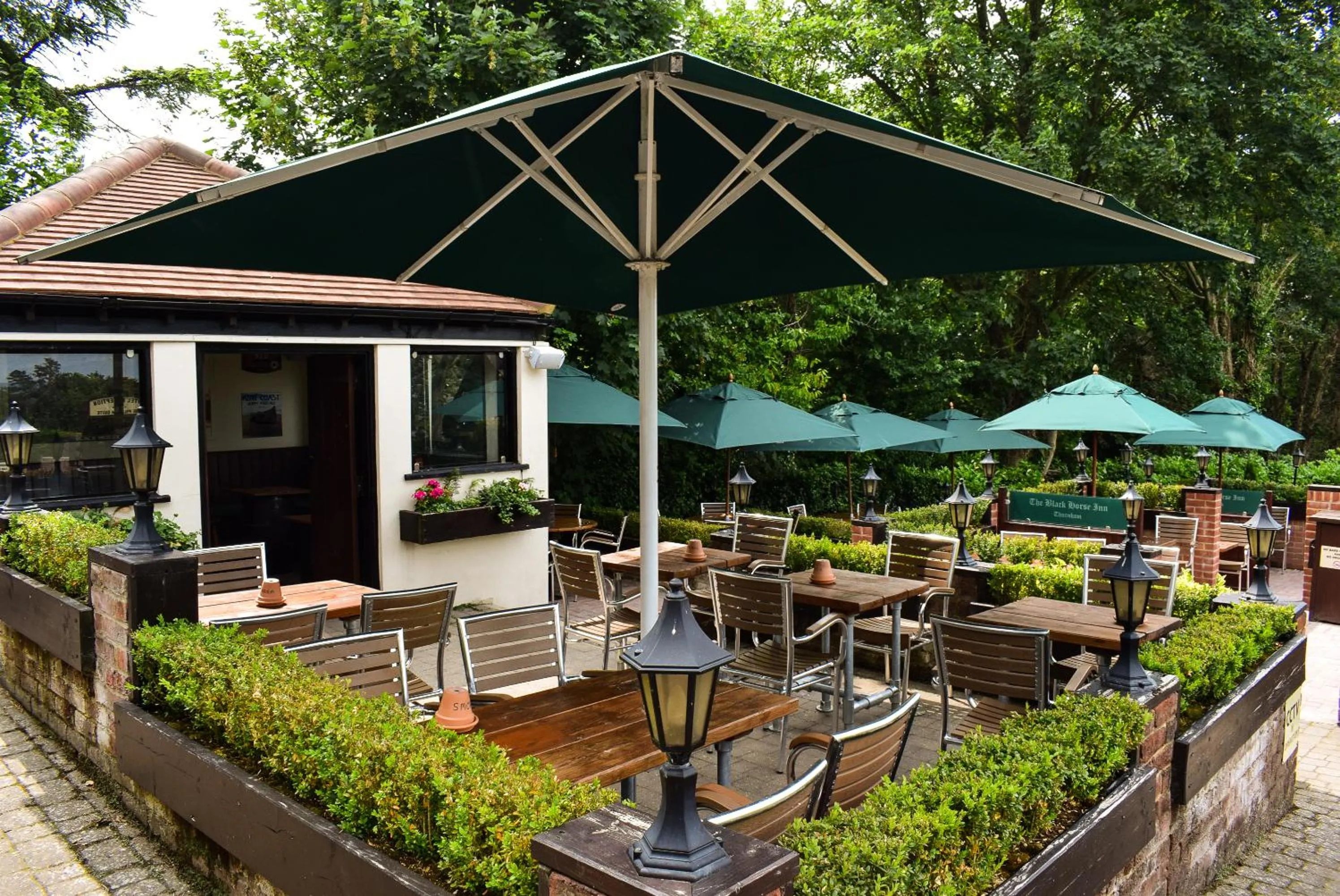 Patio in The Black Horse Inn