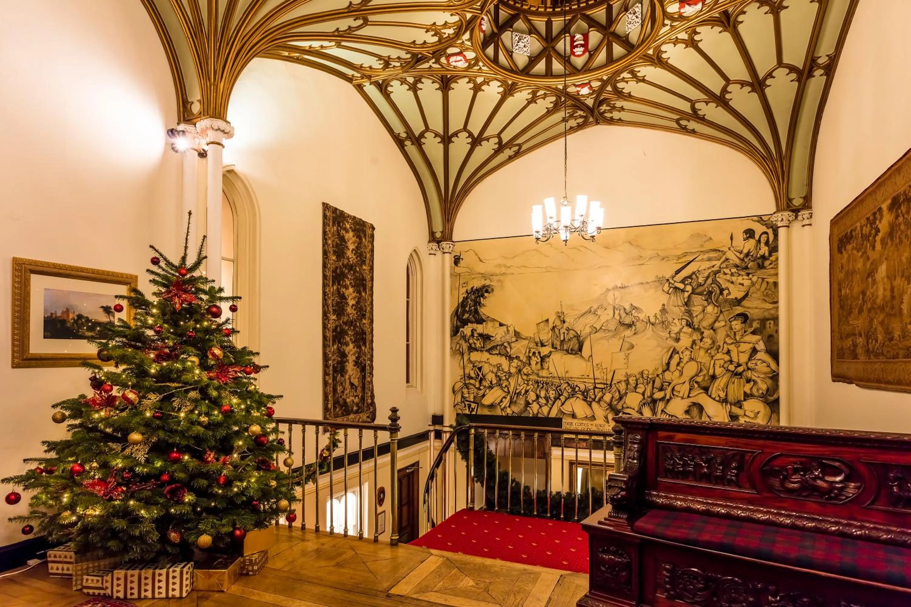 Lobby or reception in Dalhousie Castle