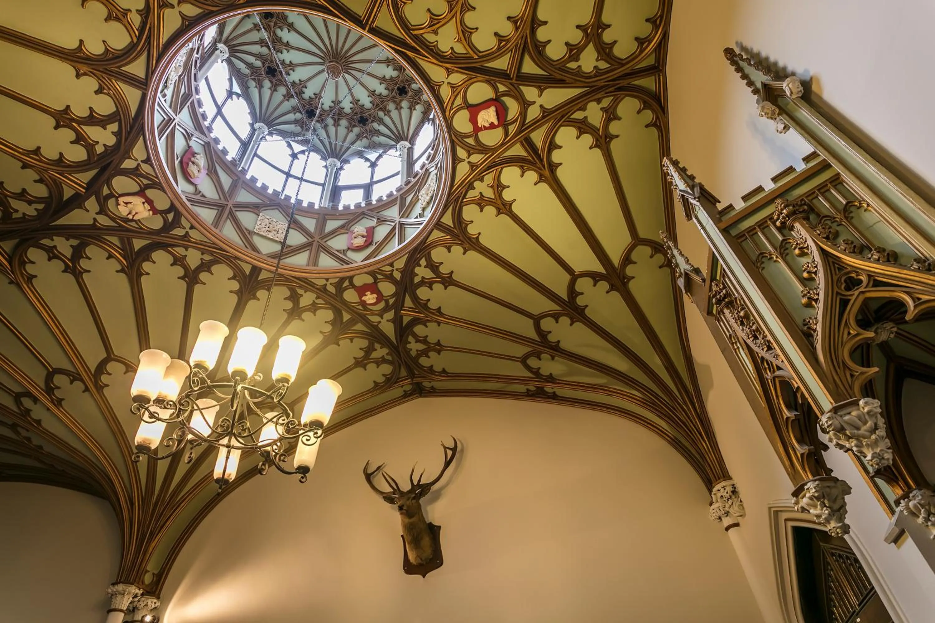 Lobby or reception in Dalhousie Castle