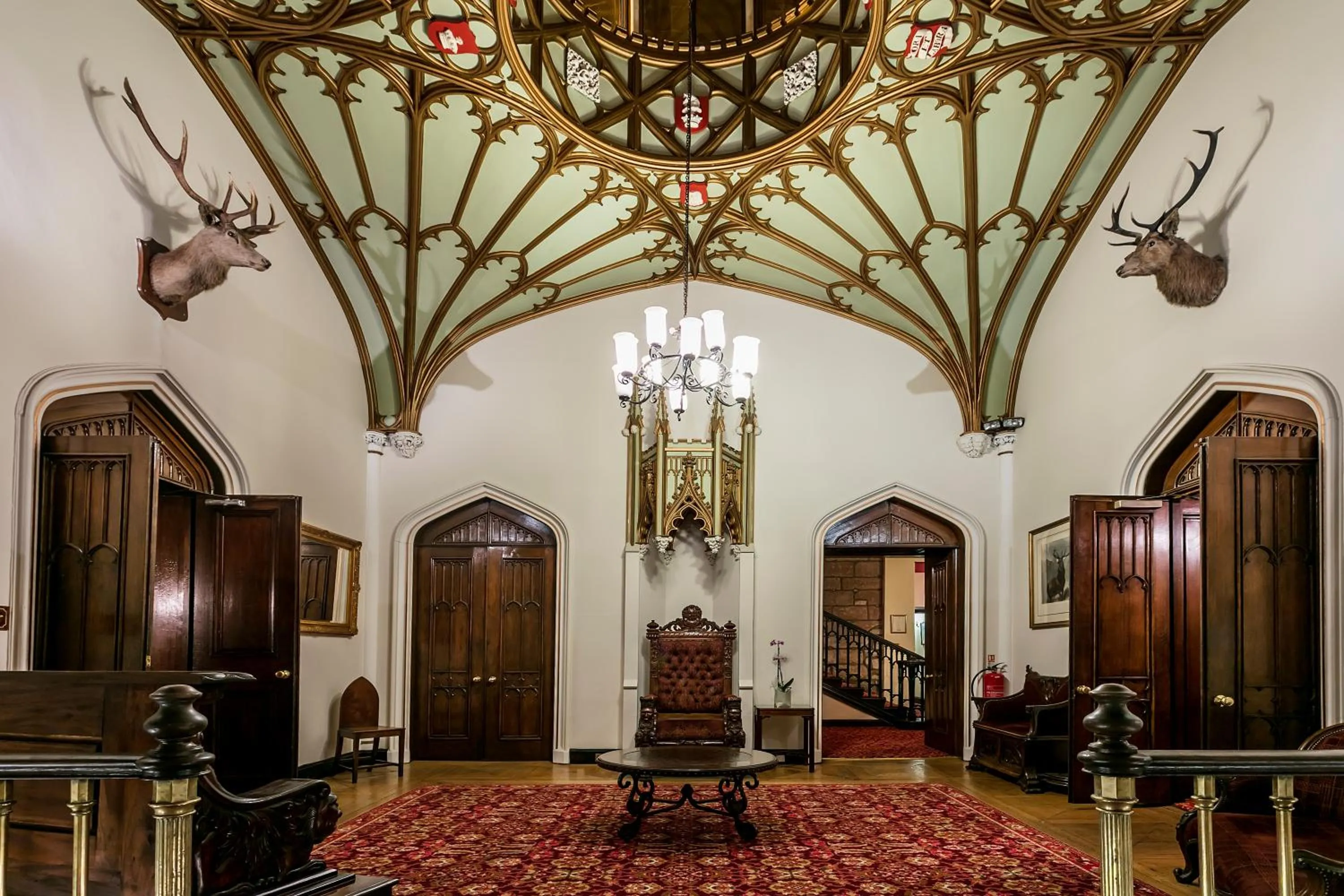 Lobby or reception in Dalhousie Castle