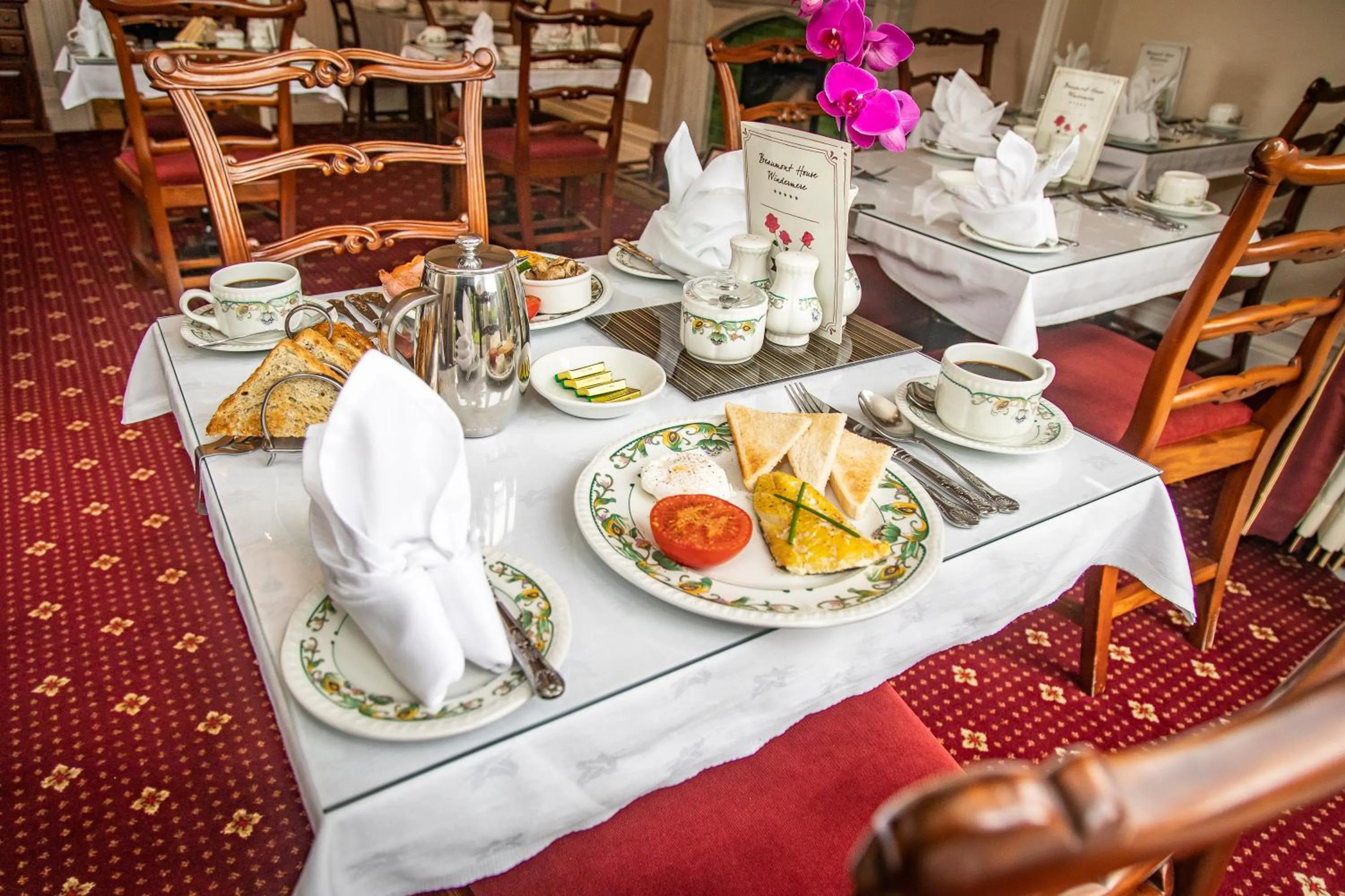 Food and drinks in Beaumont Guest House Windermere - Adult Only - Free Car Park & Off Site access to the local Health Centre