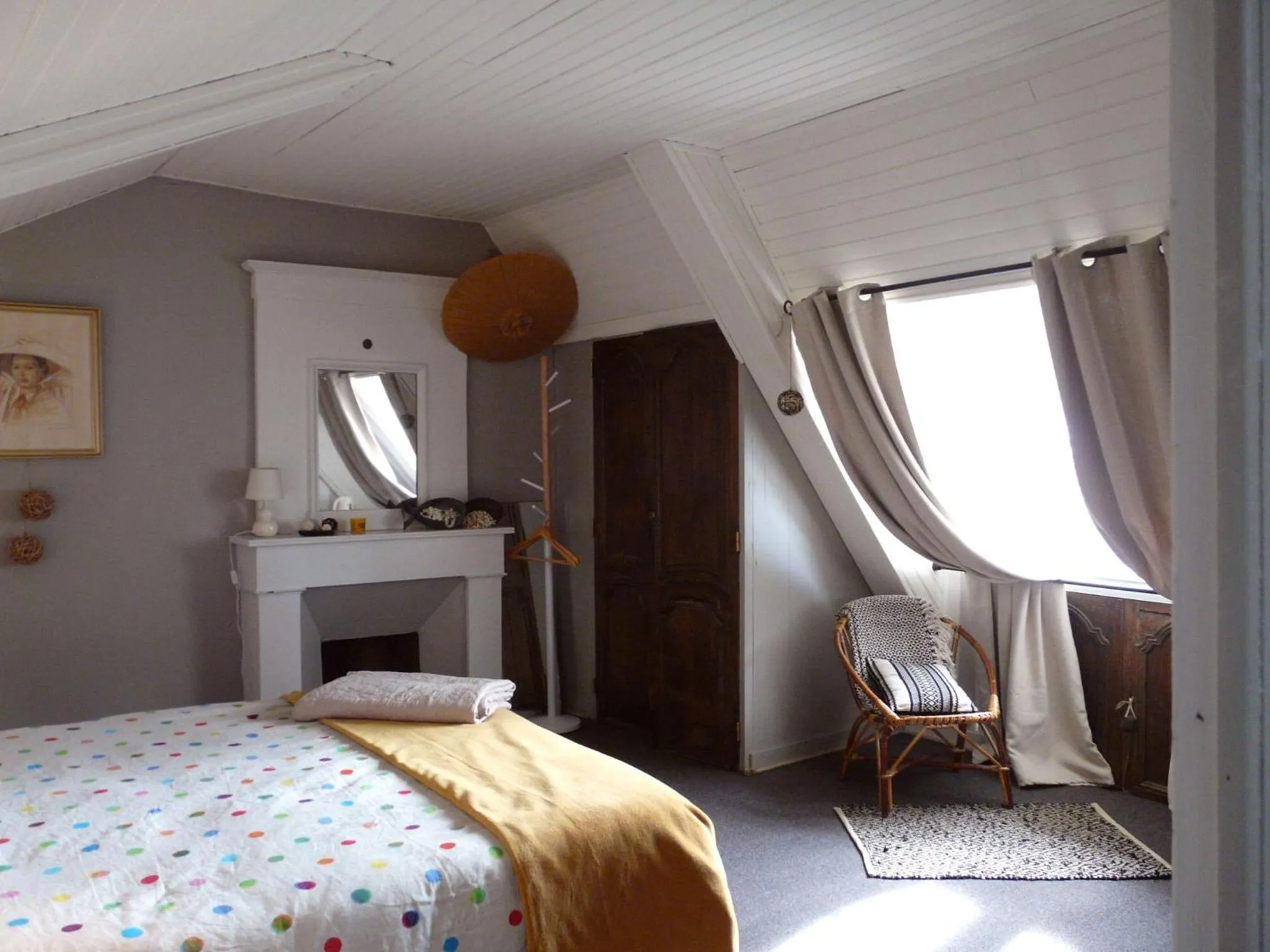 Coffee/tea facilities, Bed in Manoir Tregont Mab