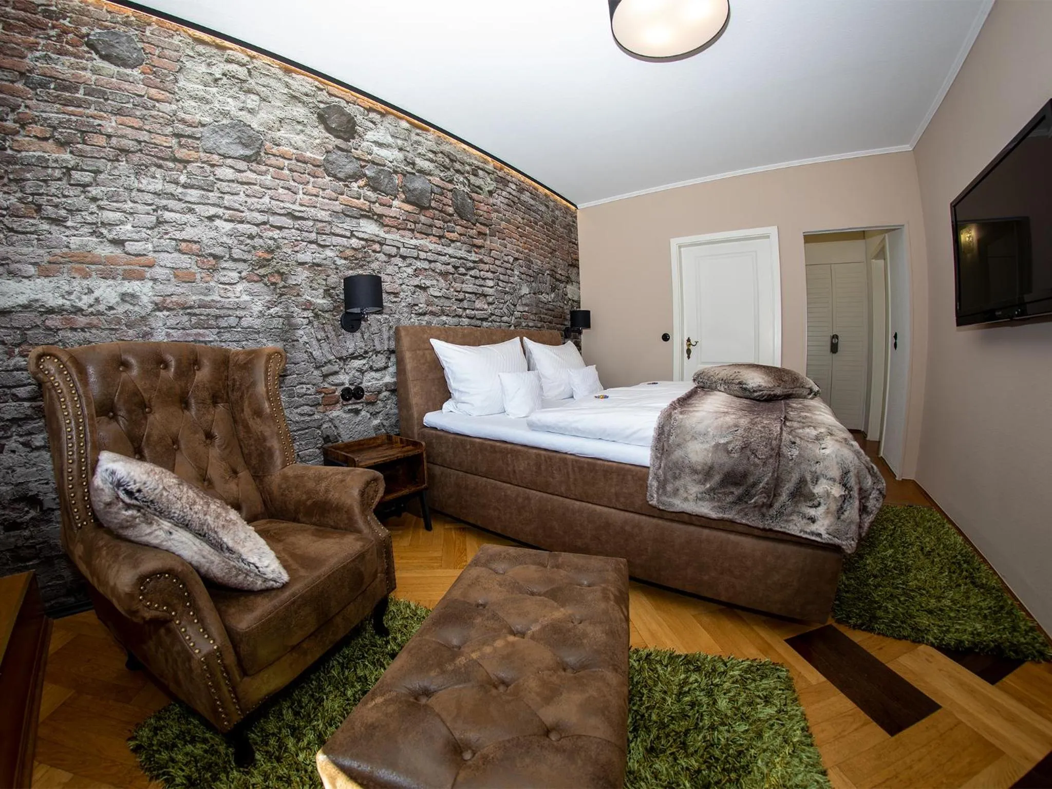 Bed in Hotel Zum Burggraf