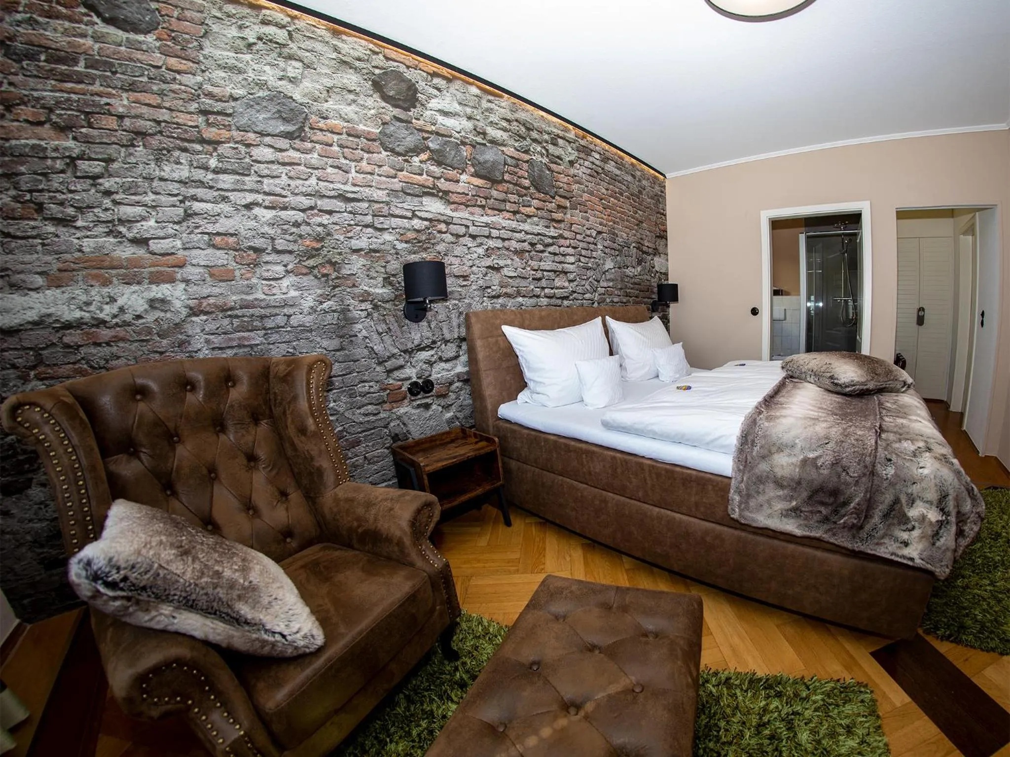 Bed in Hotel Zum Burggraf