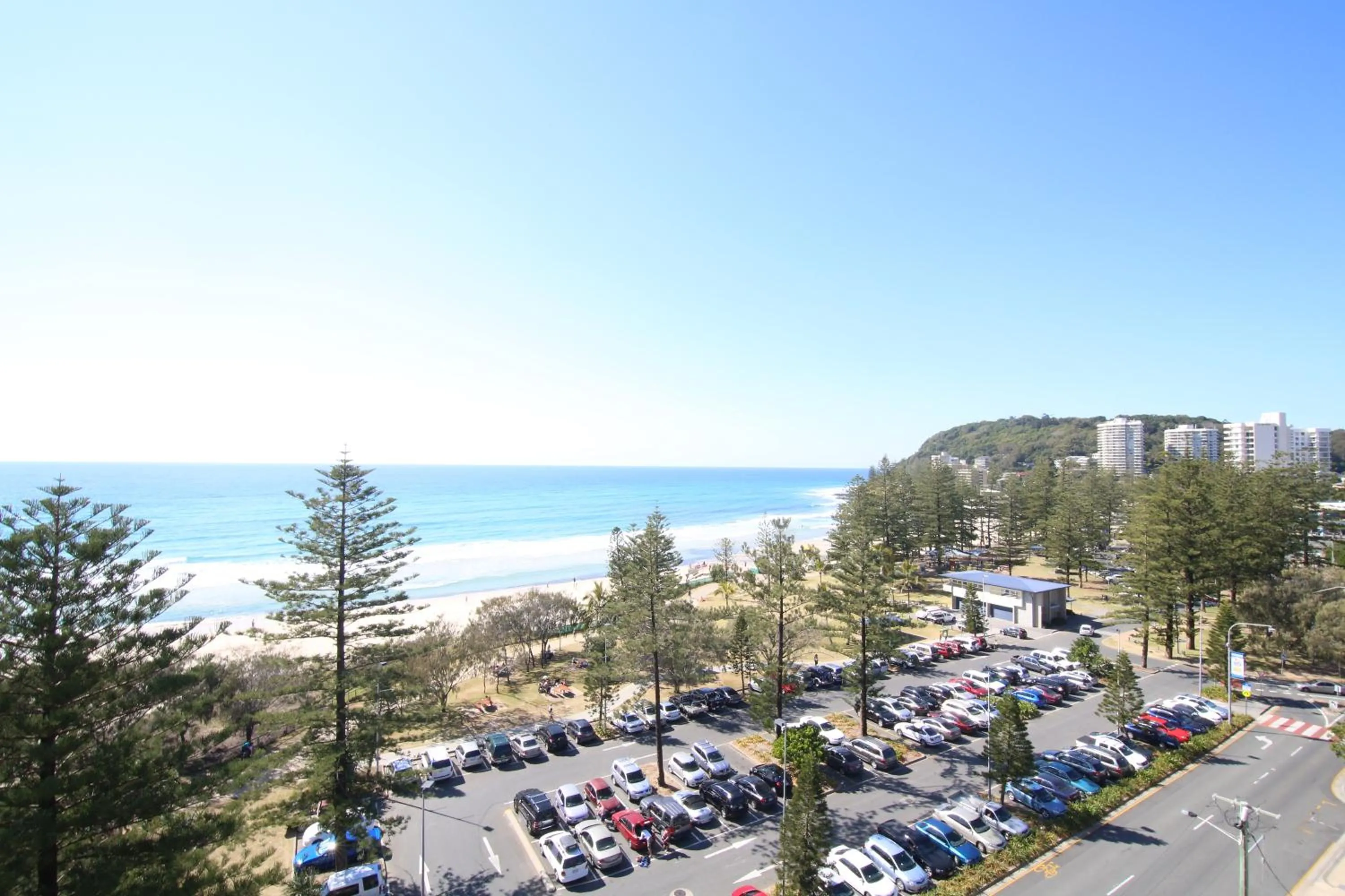 Bird's eye view in Oceania on Burleigh Beach