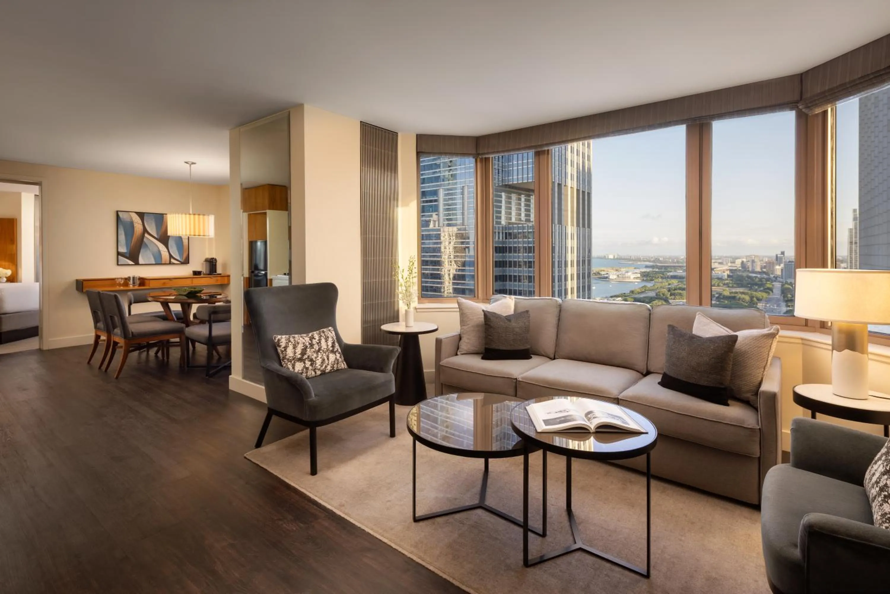 Living room in Fairmont Chicago Millennium Park