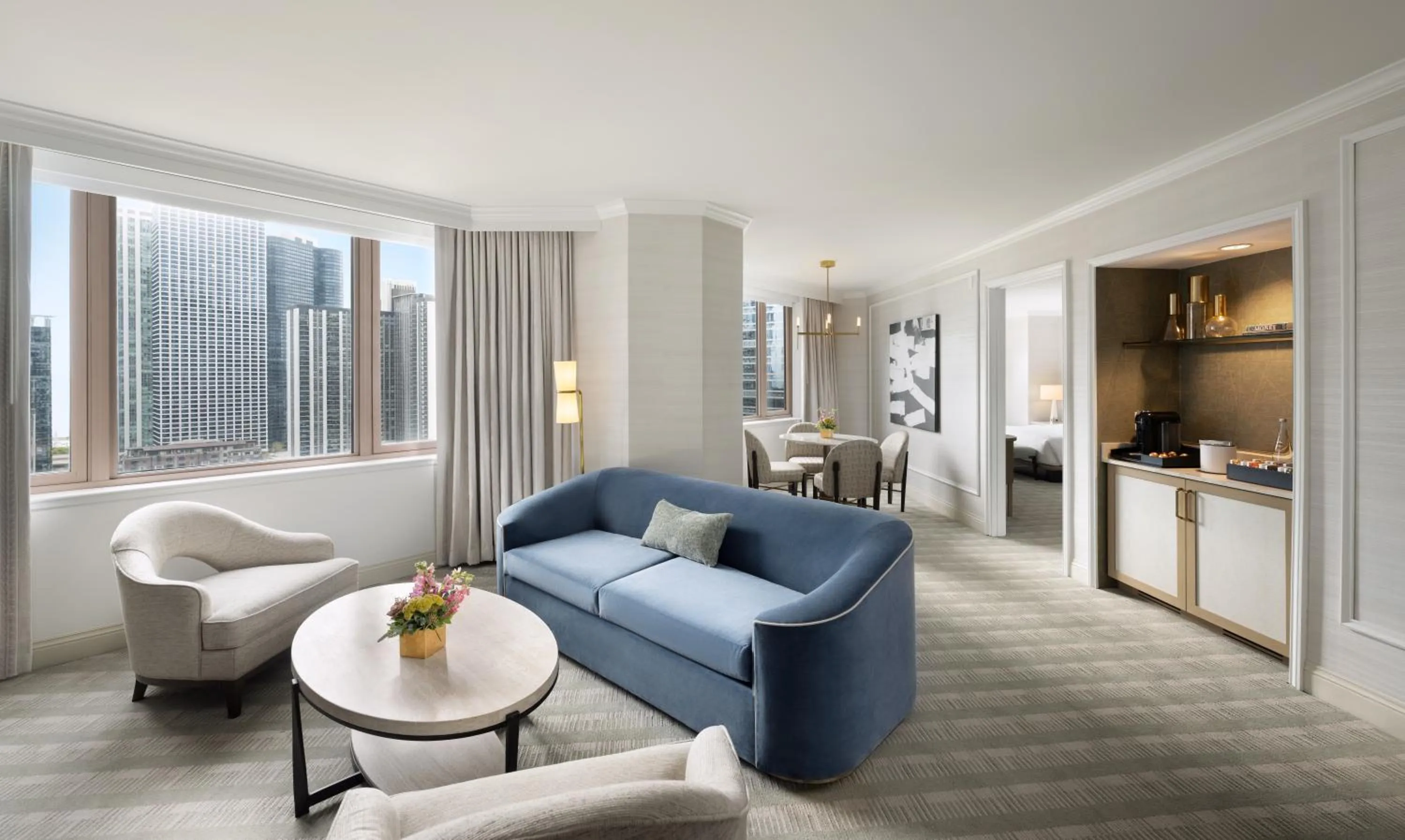 Living room in Fairmont Chicago Millennium Park