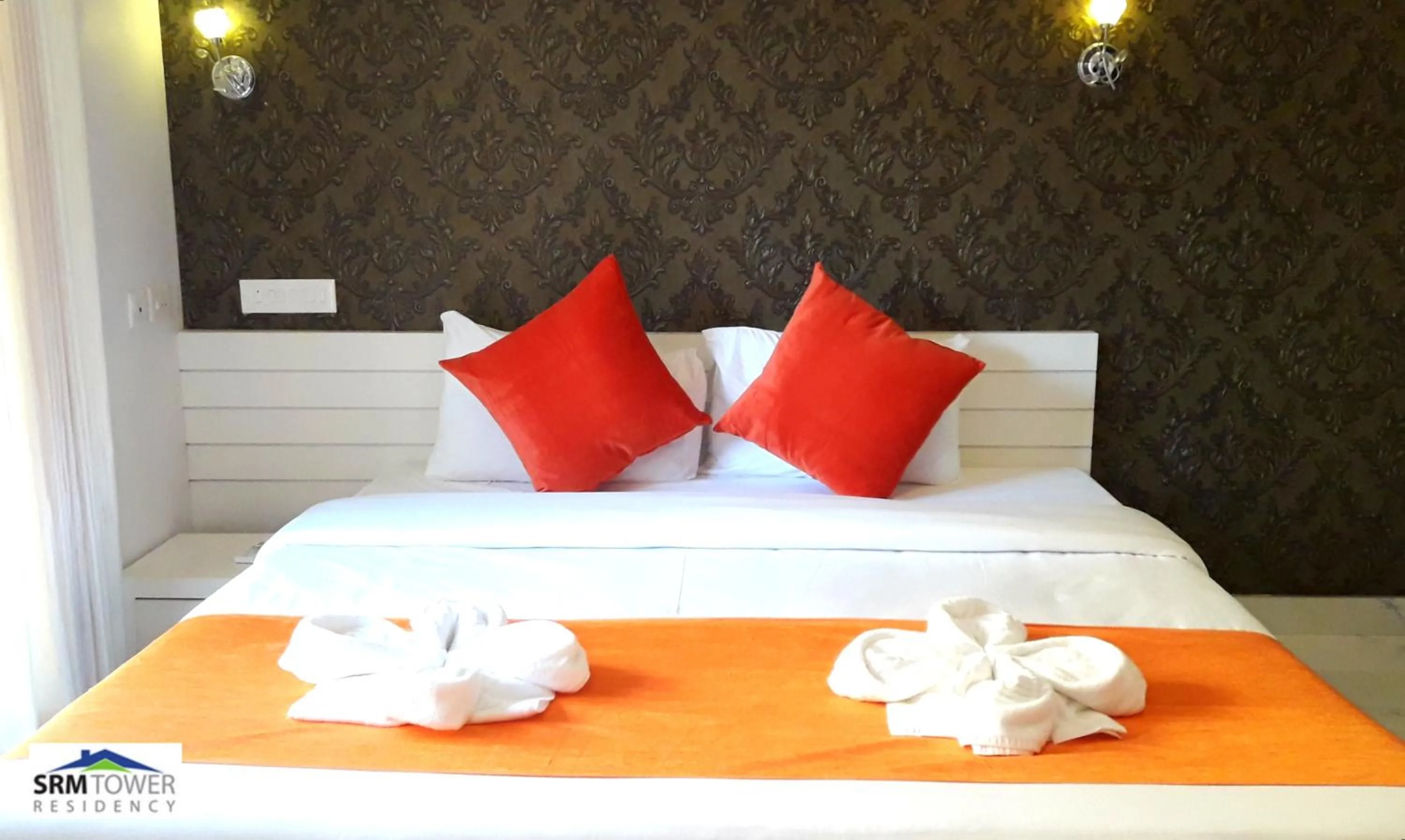 Bedroom in SRM Tower Residency