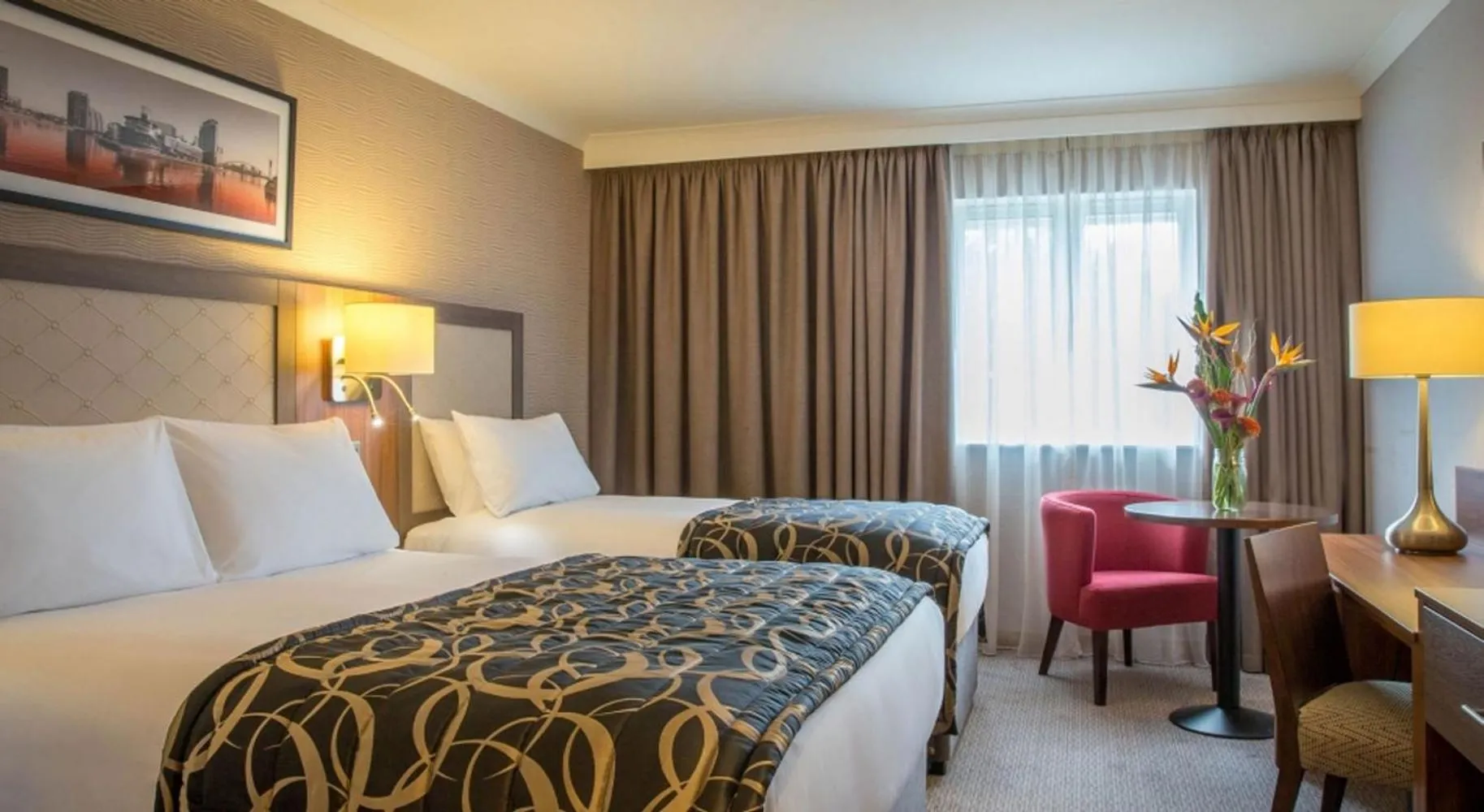 Bedroom, Bed in Clayton Hotel, Leeds