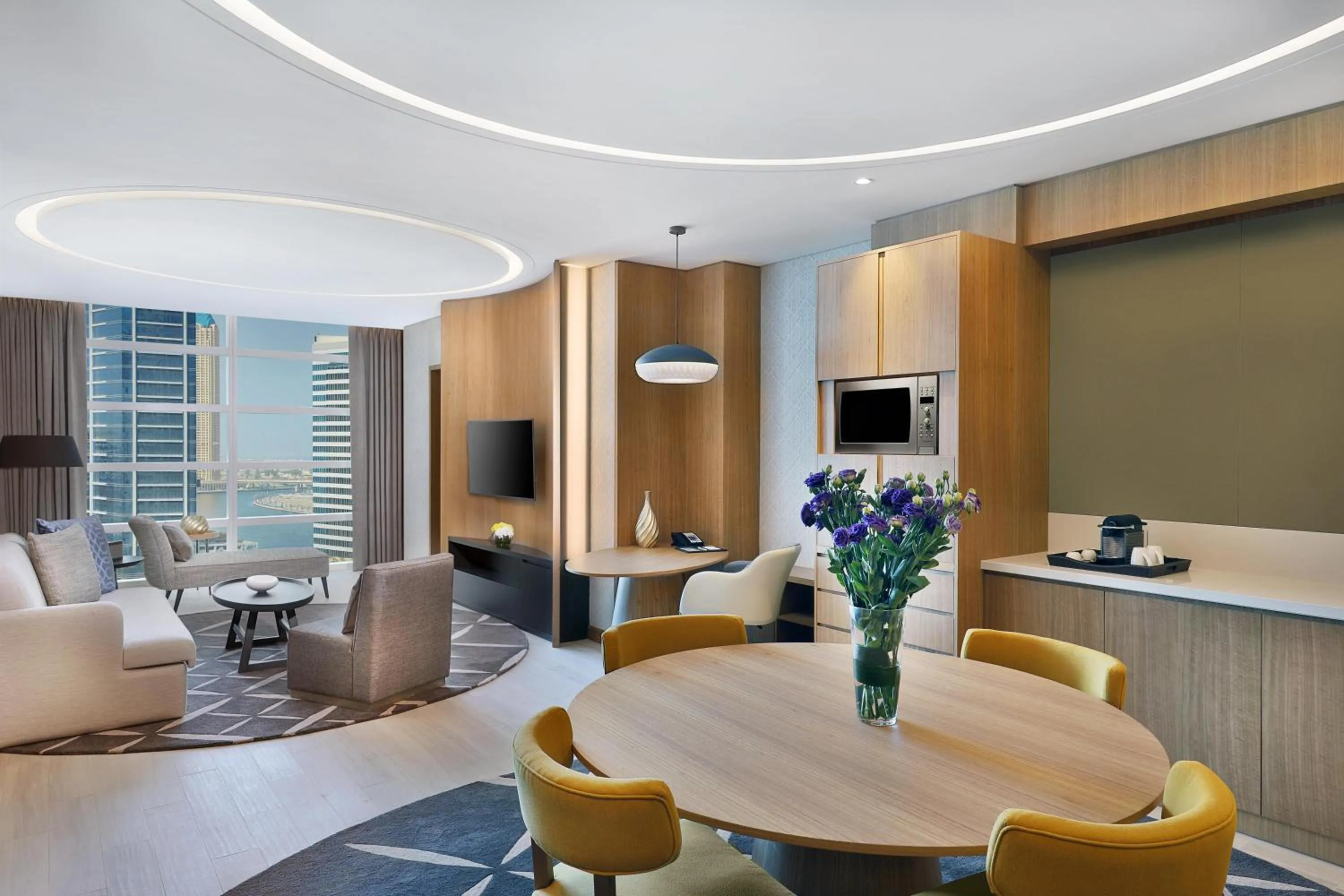 Living room in DoubleTree by Hilton Dubai - Business Bay