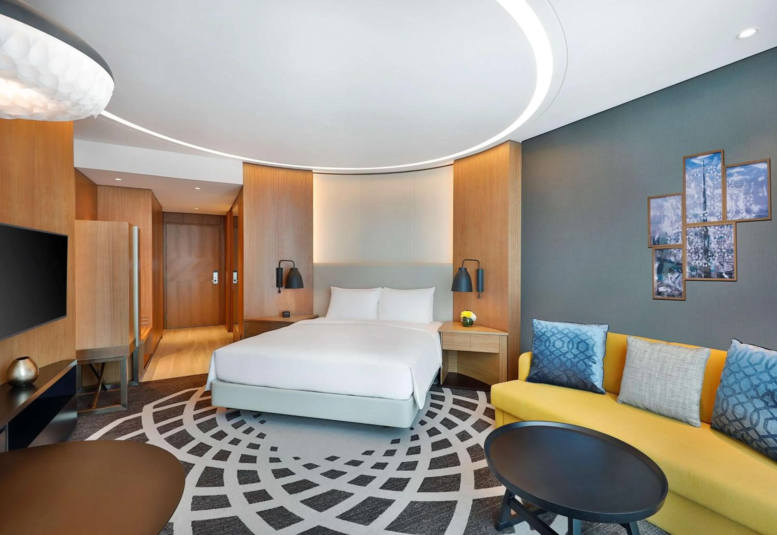 Living room, Bed in DoubleTree by Hilton Dubai - Business Bay