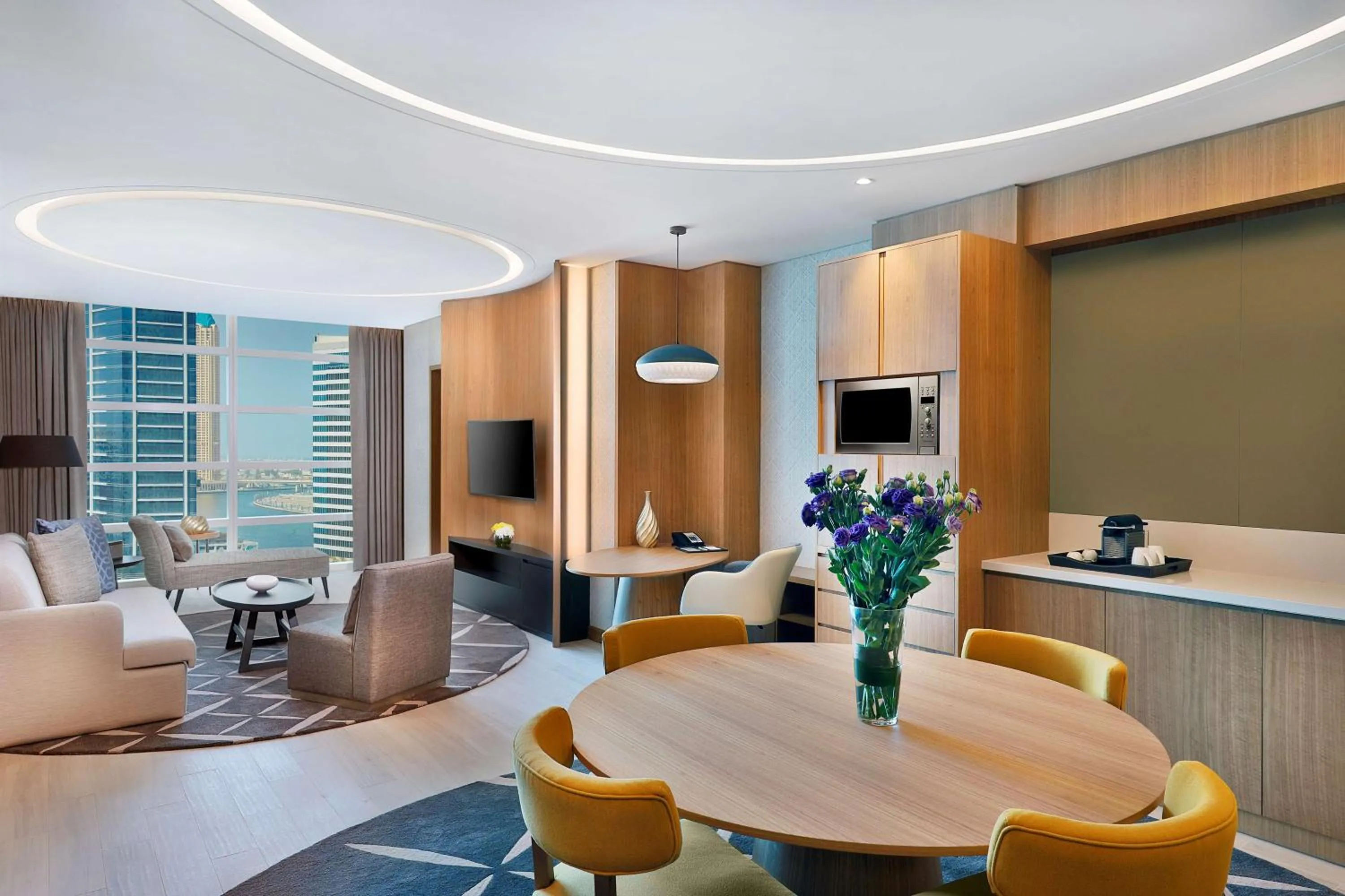 Living room in DoubleTree by Hilton Dubai - Business Bay