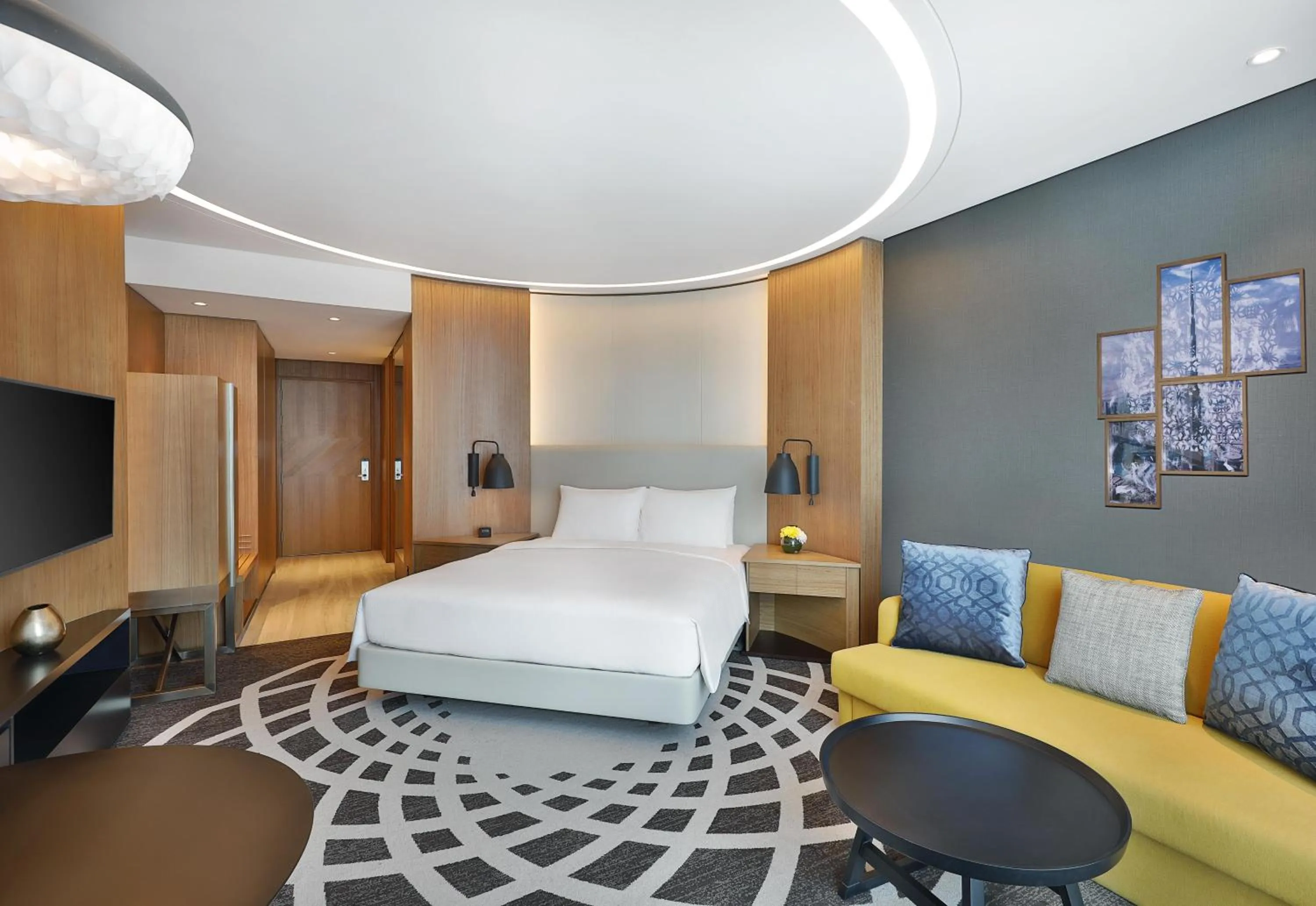 Living room, Bed in DoubleTree by Hilton Dubai - Business Bay