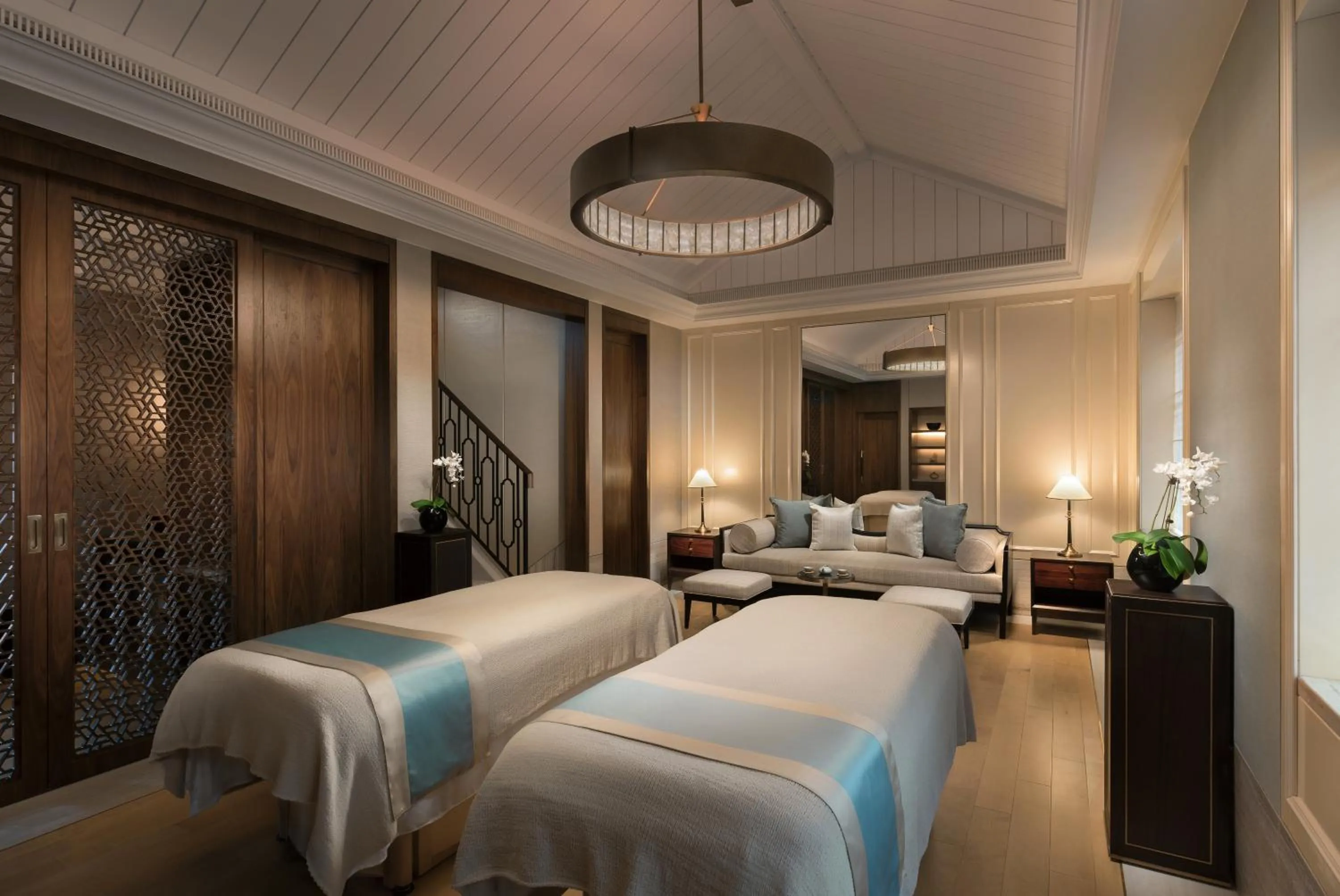 Spa and wellness centre/facilities, Bed in Capella Shanghai, Jian Ye Li