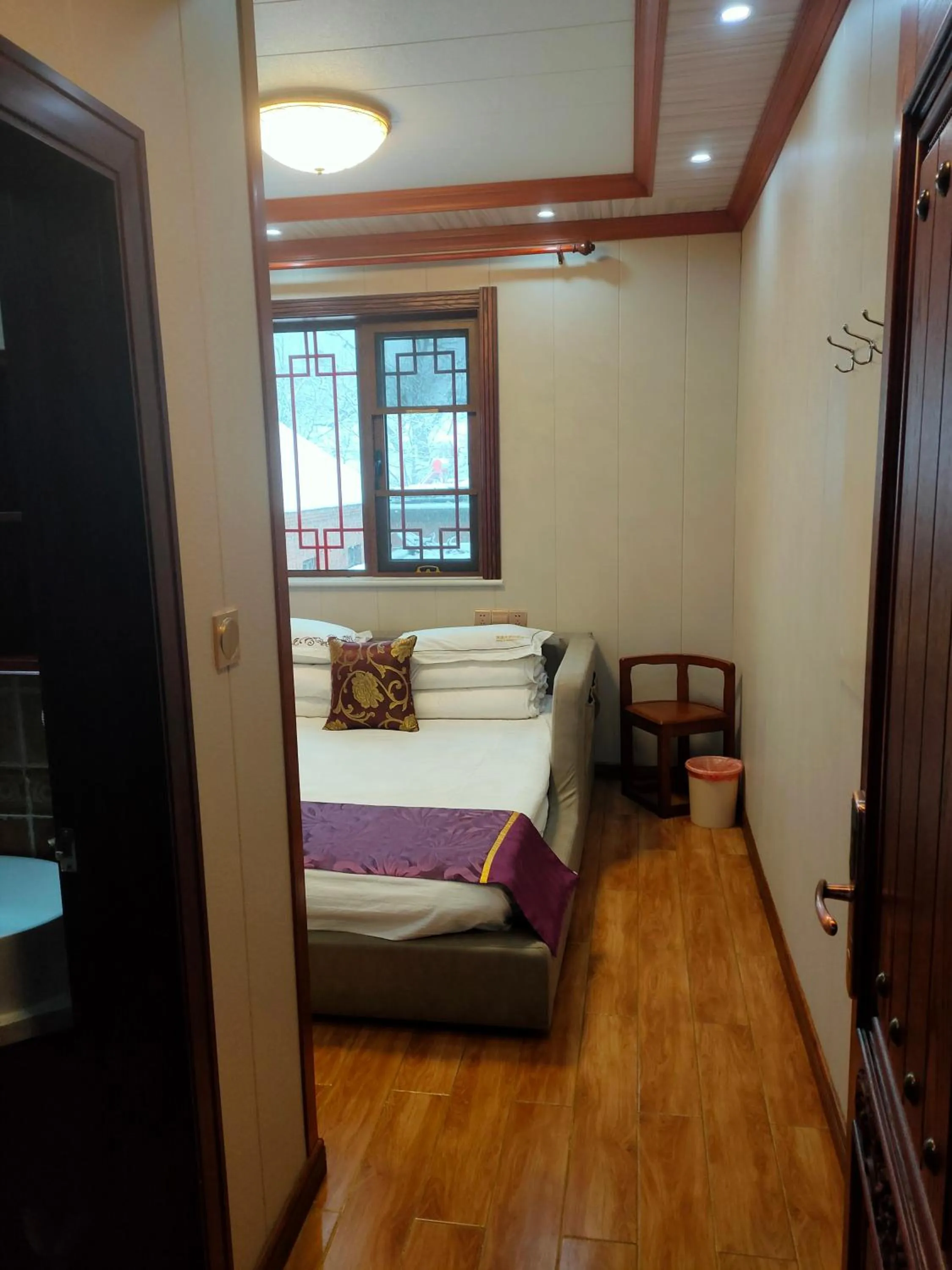 Bed in Huangyaguan Great Wall Li Bo Home Hotel