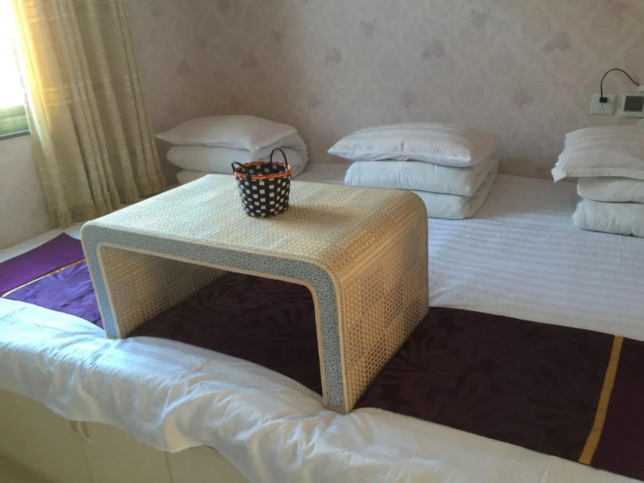 Bed in Huangyaguan Great Wall Li Bo Home Hotel