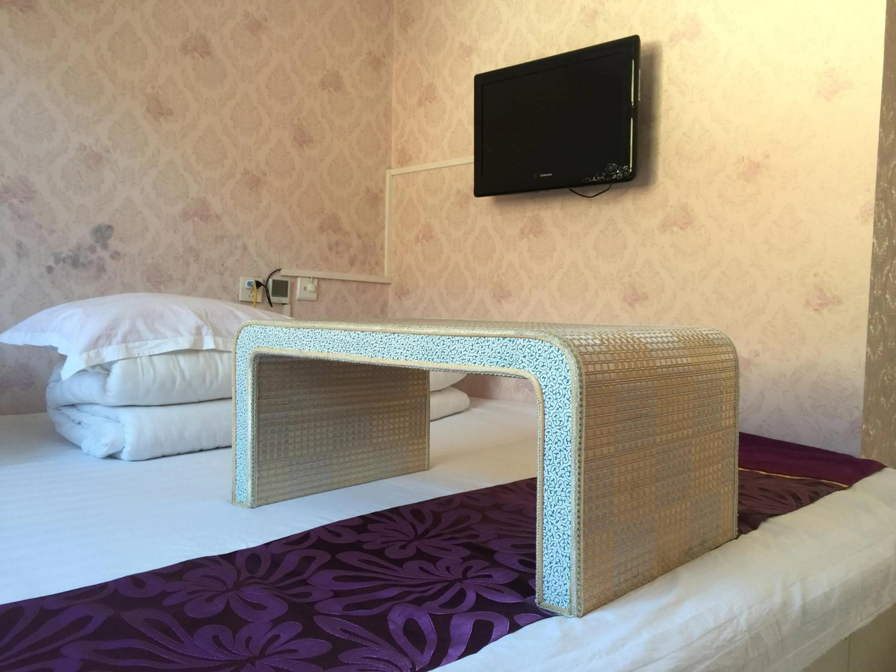 Bed in Huangyaguan Great Wall Li Bo Home Hotel