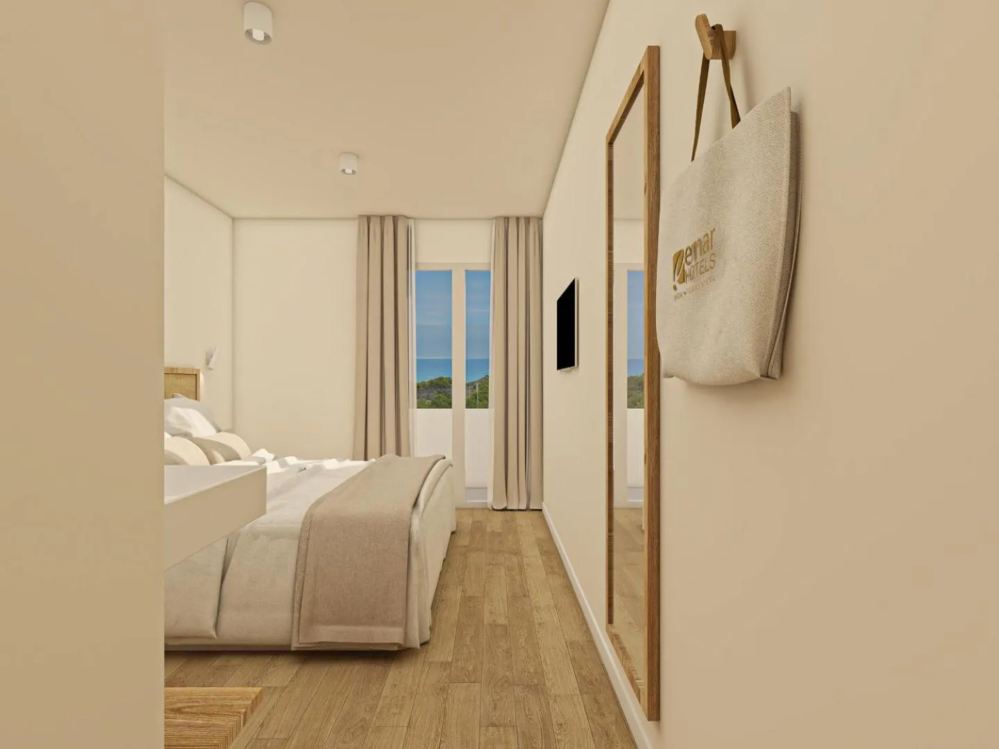 Bed in Hotel Rosamar - Emar Hotels