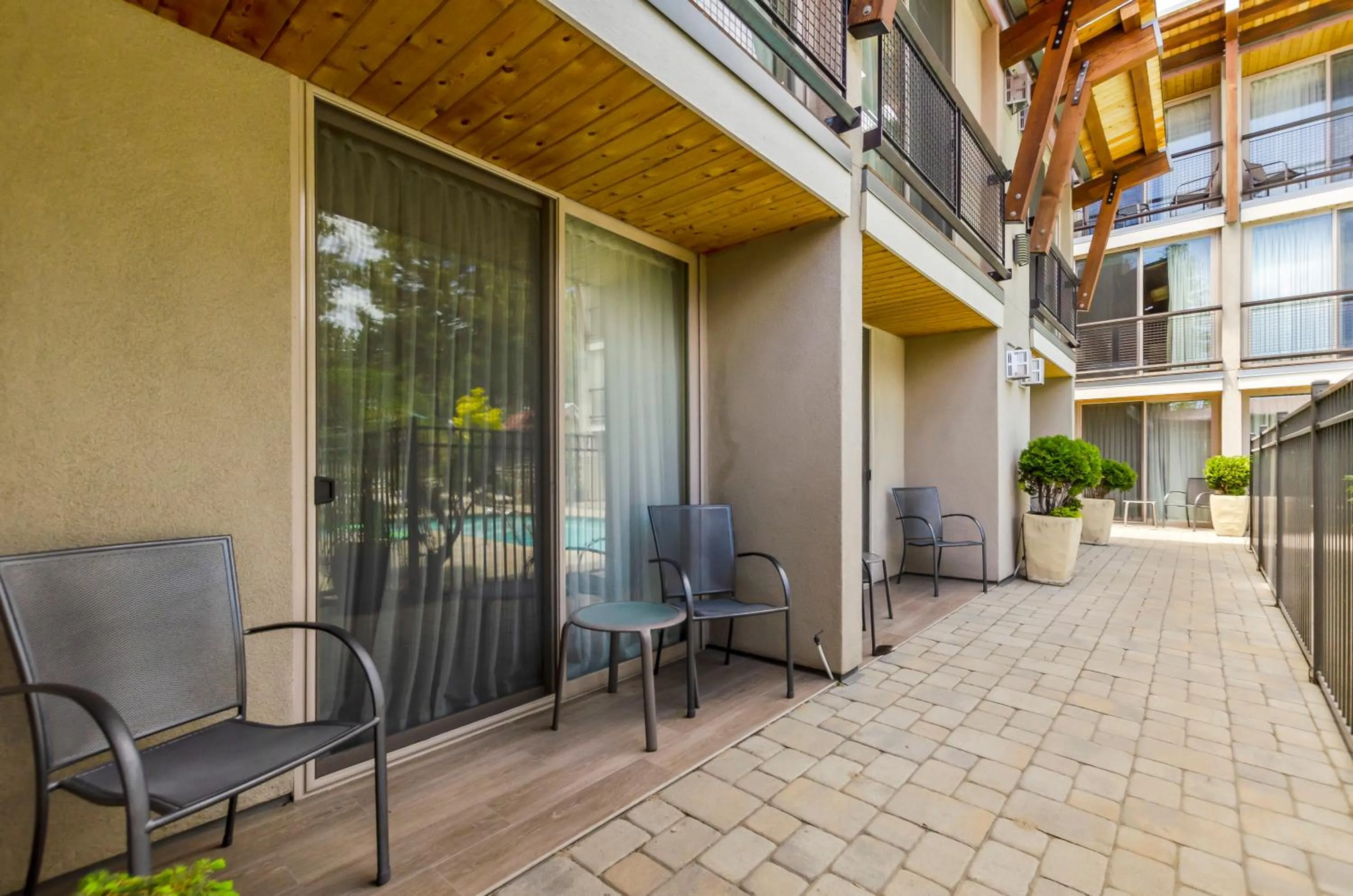 Pool view in Firelite Lodge