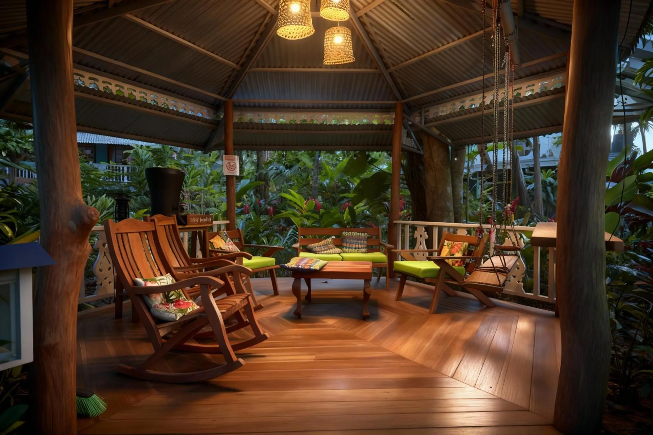 Seating area in Hotel Faith Glamping Dome Costa Rica