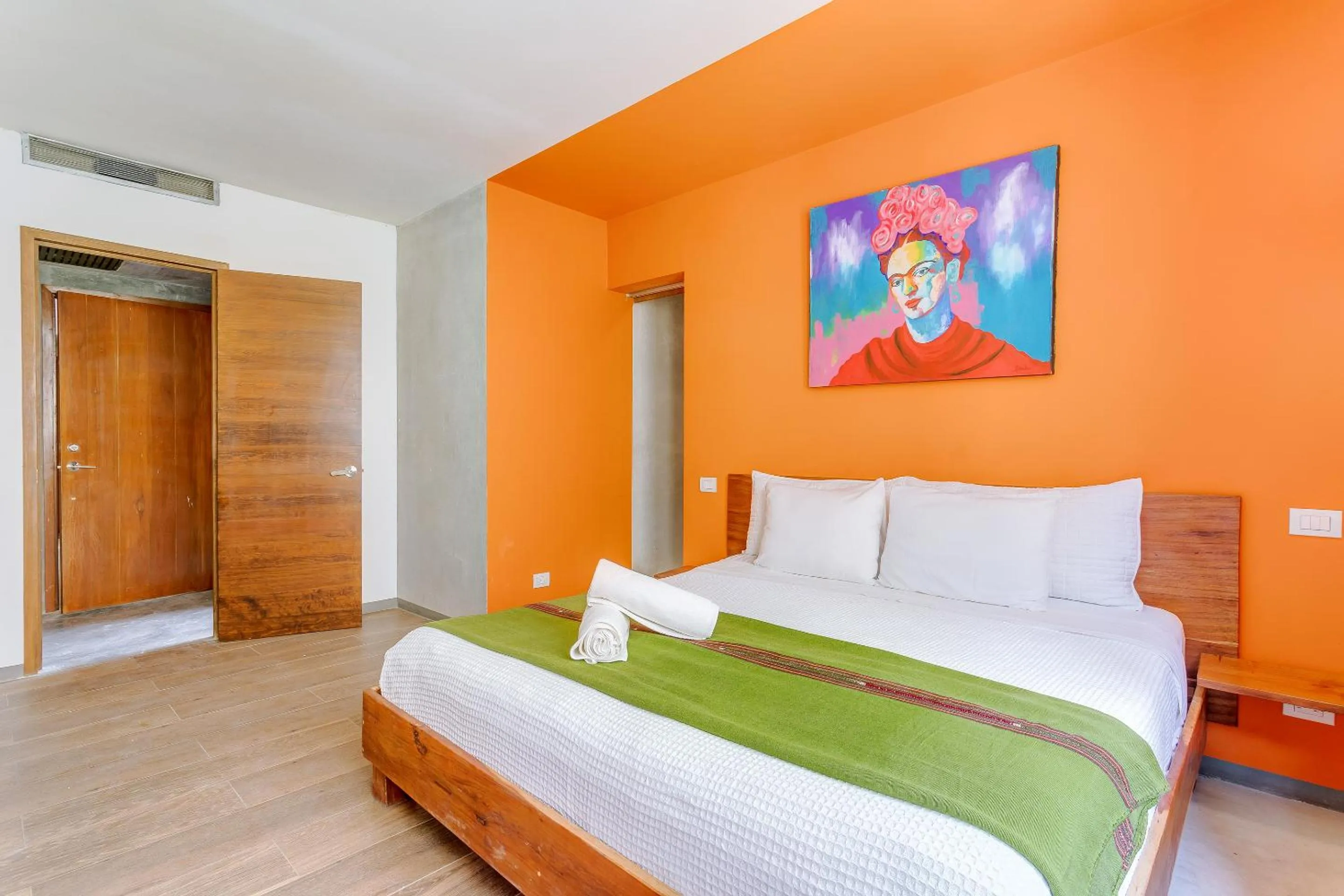 Bed in Chic Suites in the Heart of Tulum by Stella Rentals