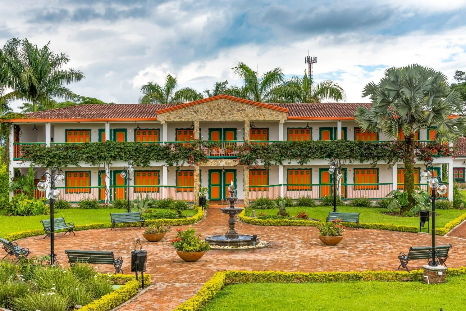 Property building in Hotel Campestre Cafe Cafe