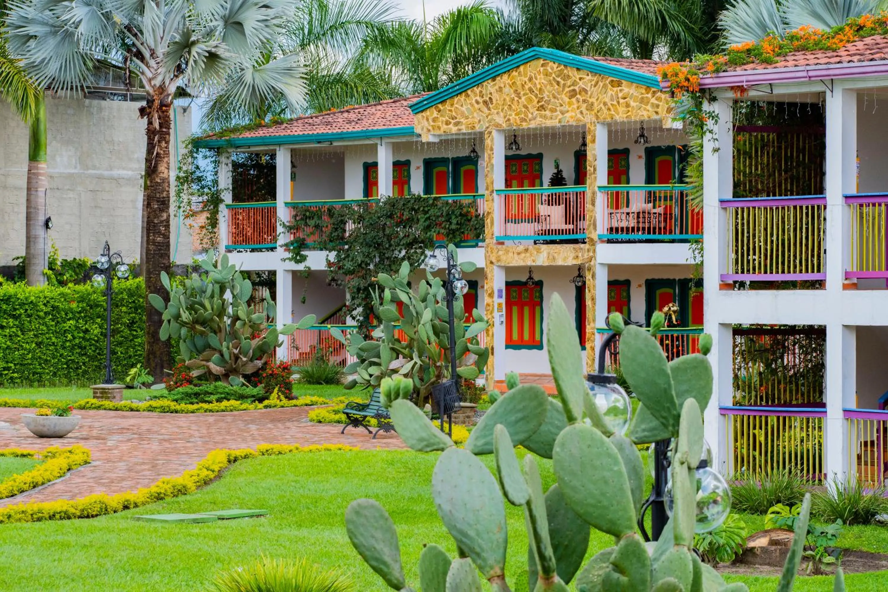 Property building in Hotel Campestre Cafe Cafe