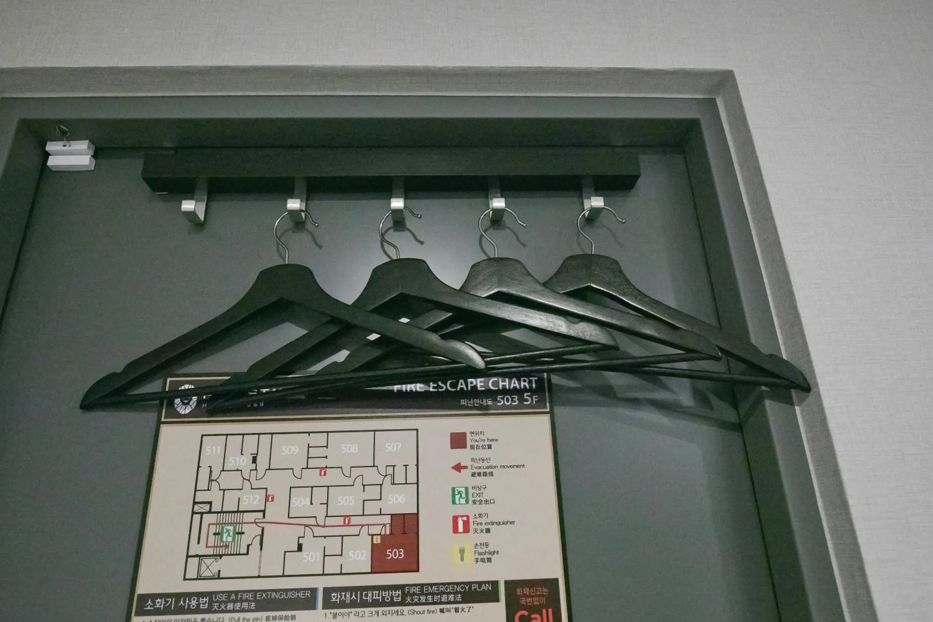 wardrobe in Philstay Myeongdong Station