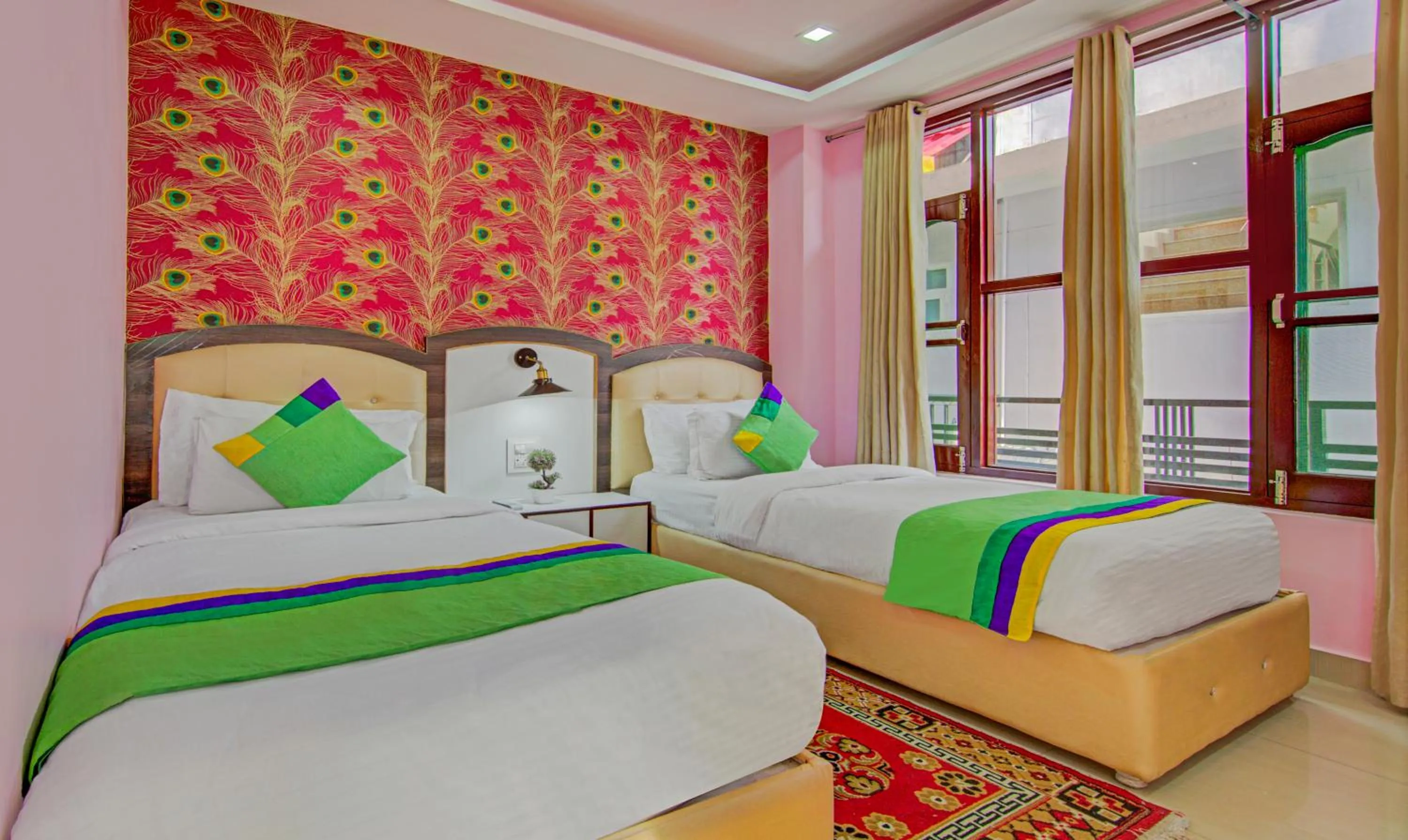 Bedroom, Bed in Treebo Roshan House with Valley View