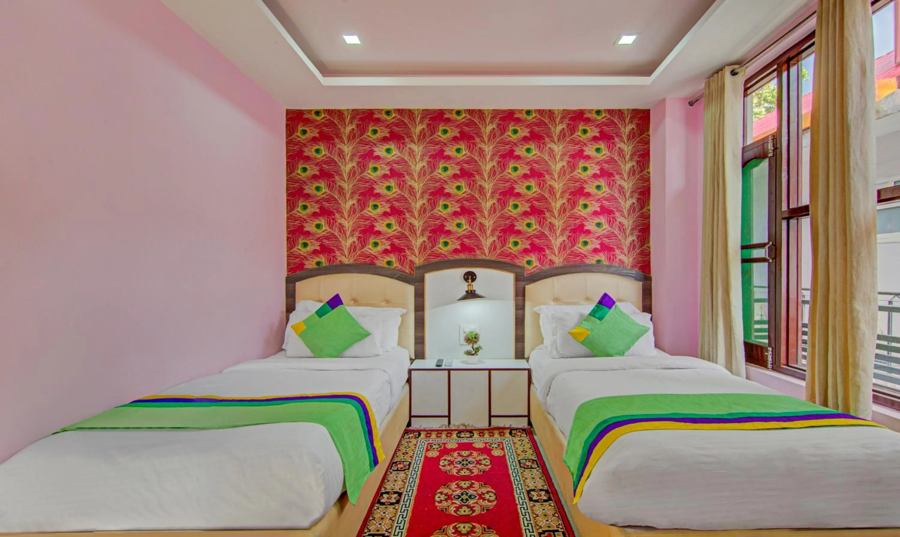 Bedroom, Bed in Treebo Roshan House with Valley View