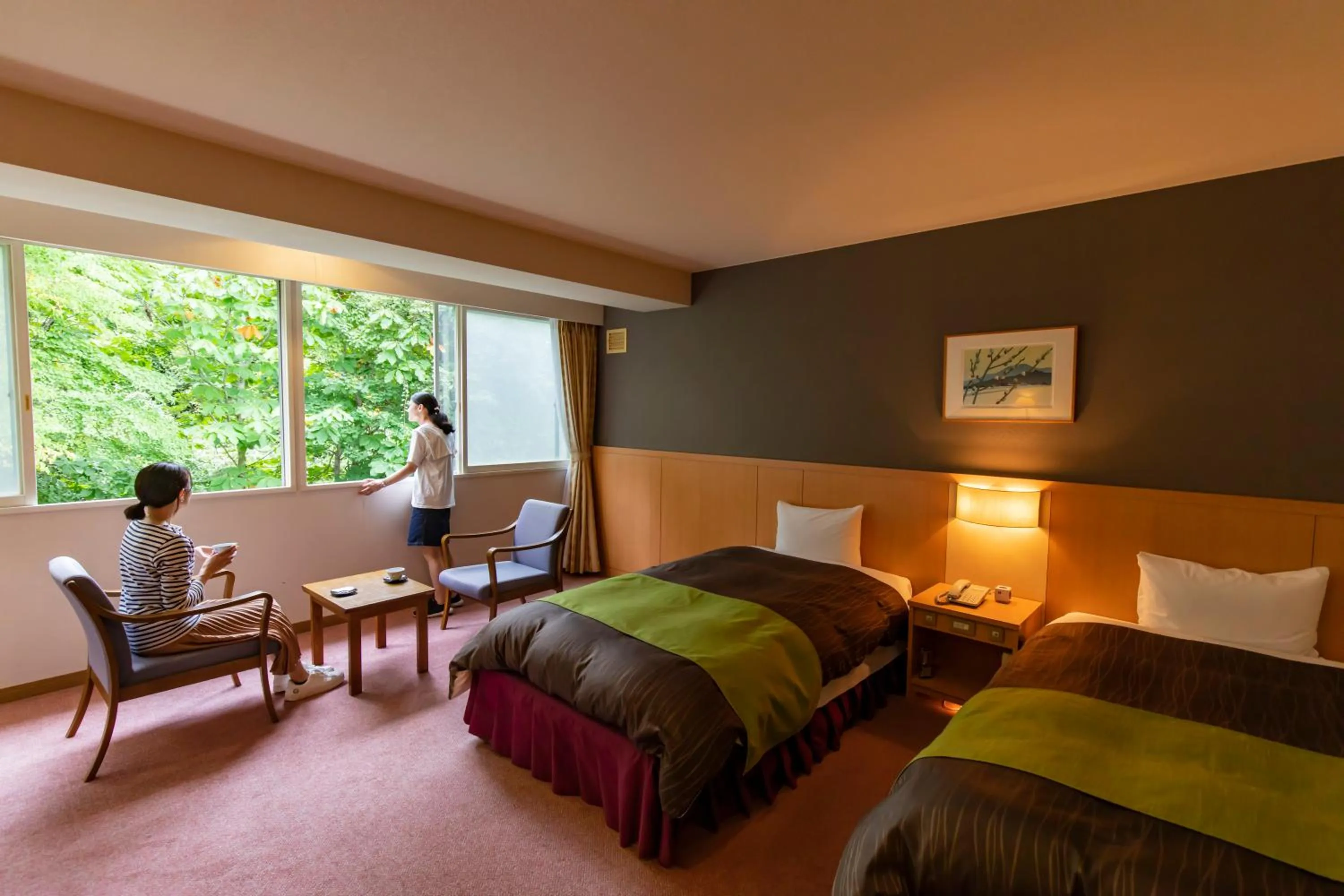 Photo of the whole room, Bed in Kyukamura Shikotsuko