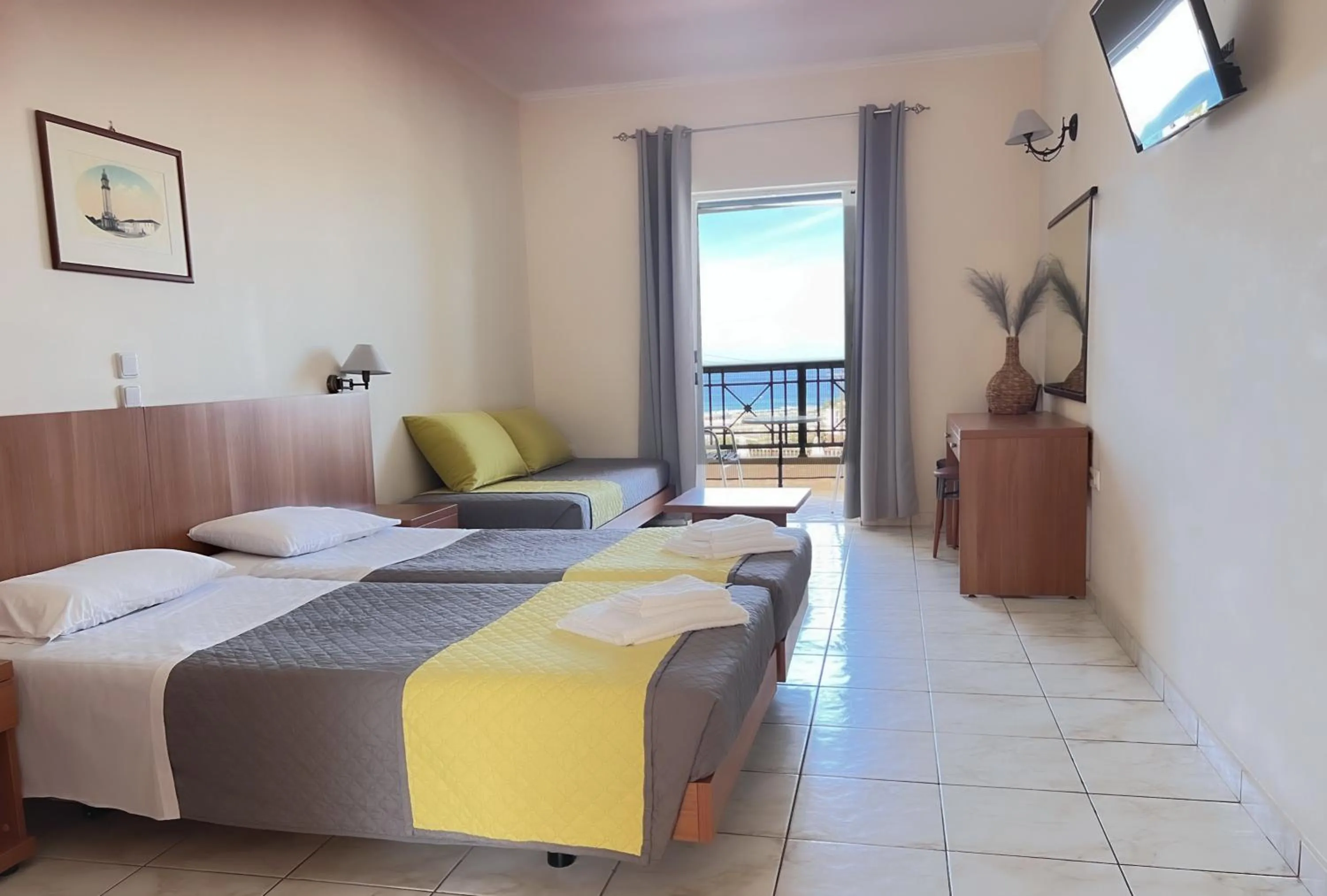 Bed in Ariadne Apartments