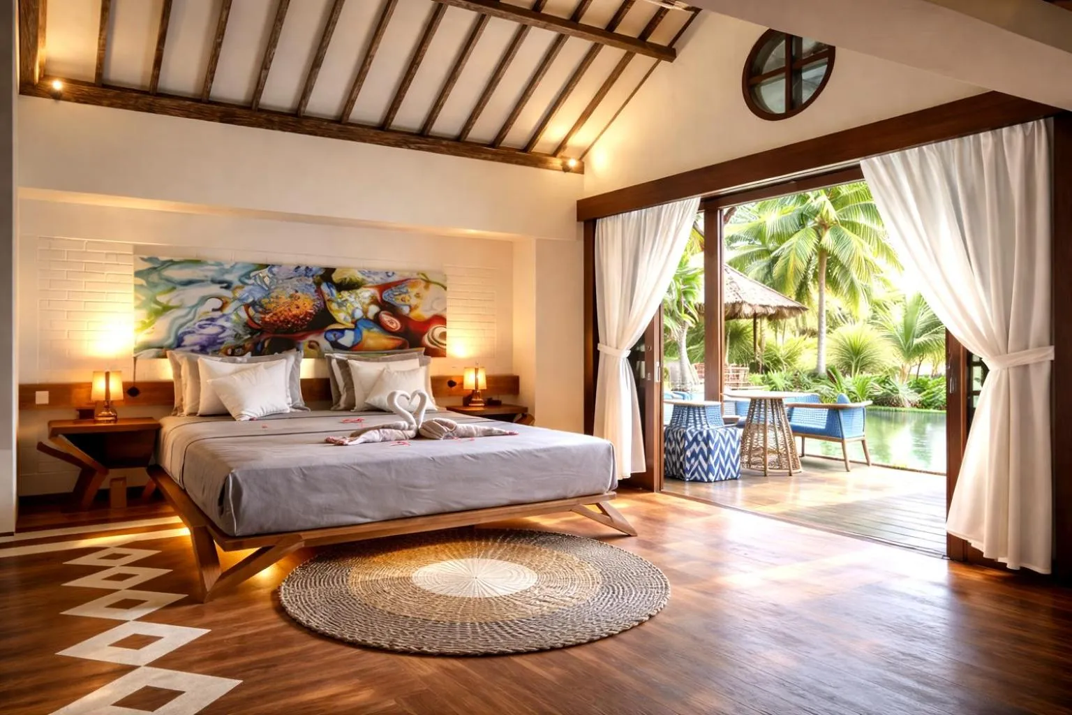 Bed in The White Key Luxury Villas