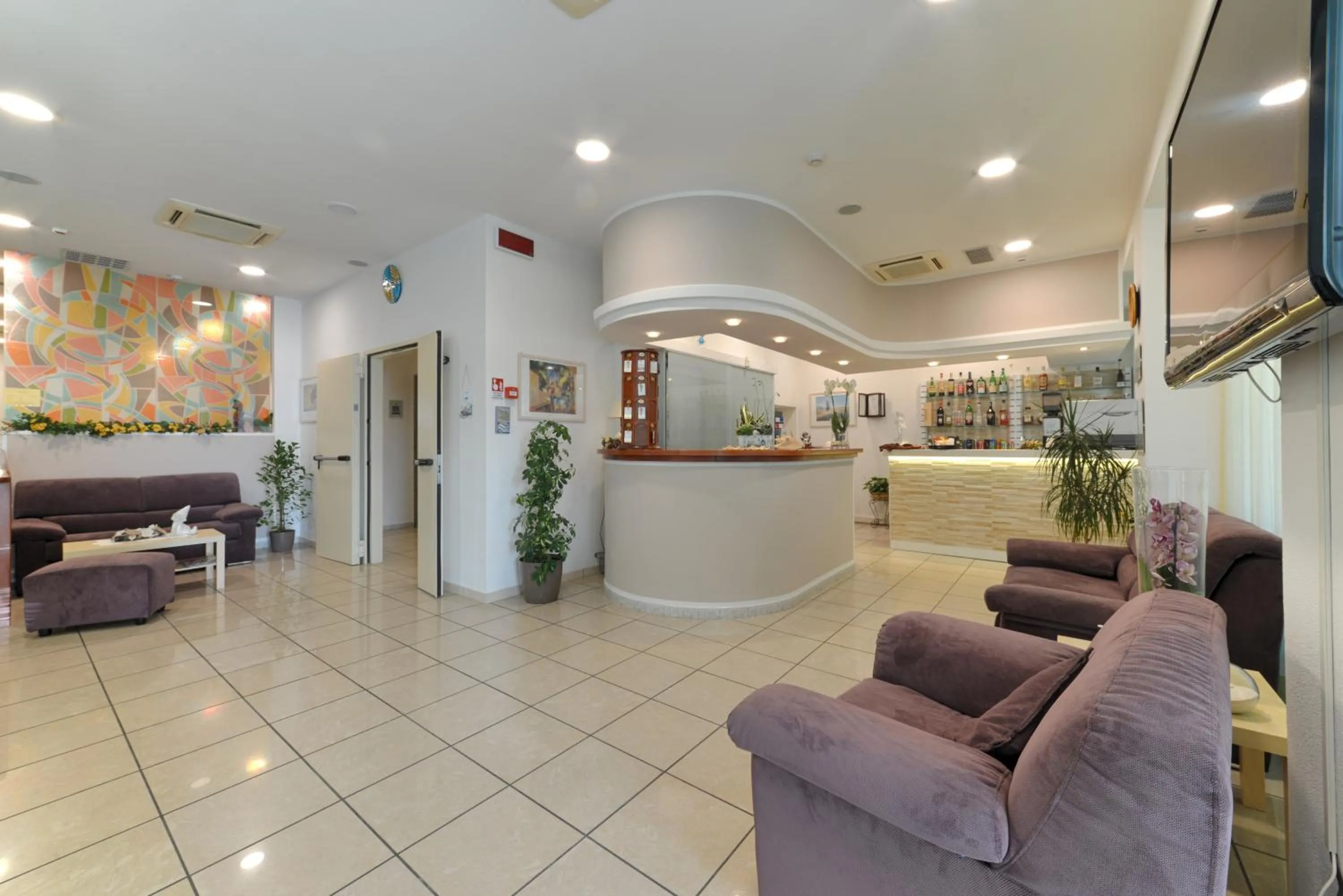 Lobby or reception in Hotel Taormina