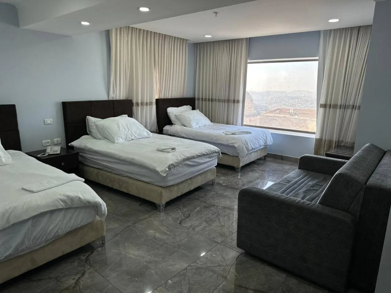 Bed in Mount of Olives Hotel