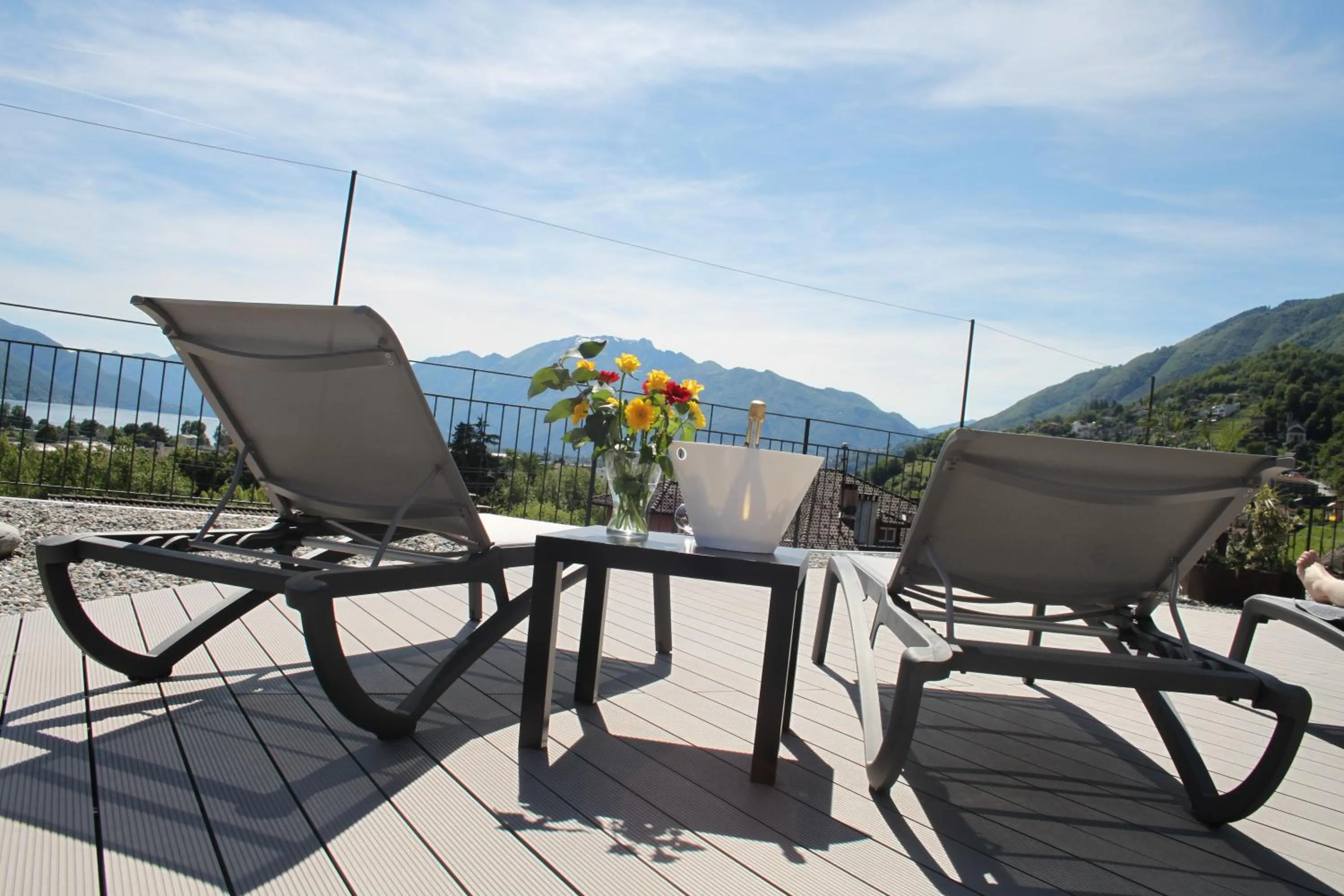 Balcony/Terrace in Albergo Porta Verzasca