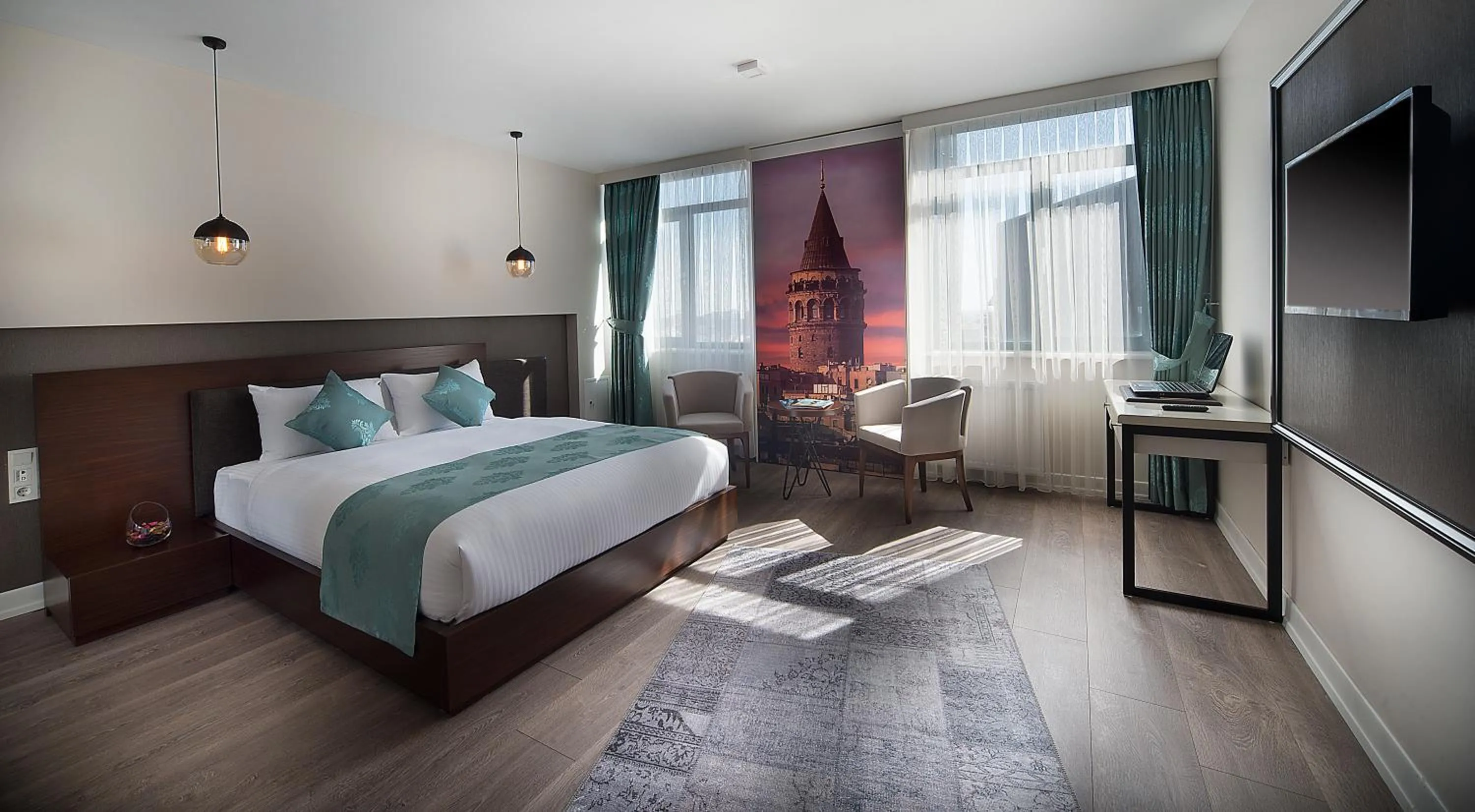 Bed in The Clock Suites